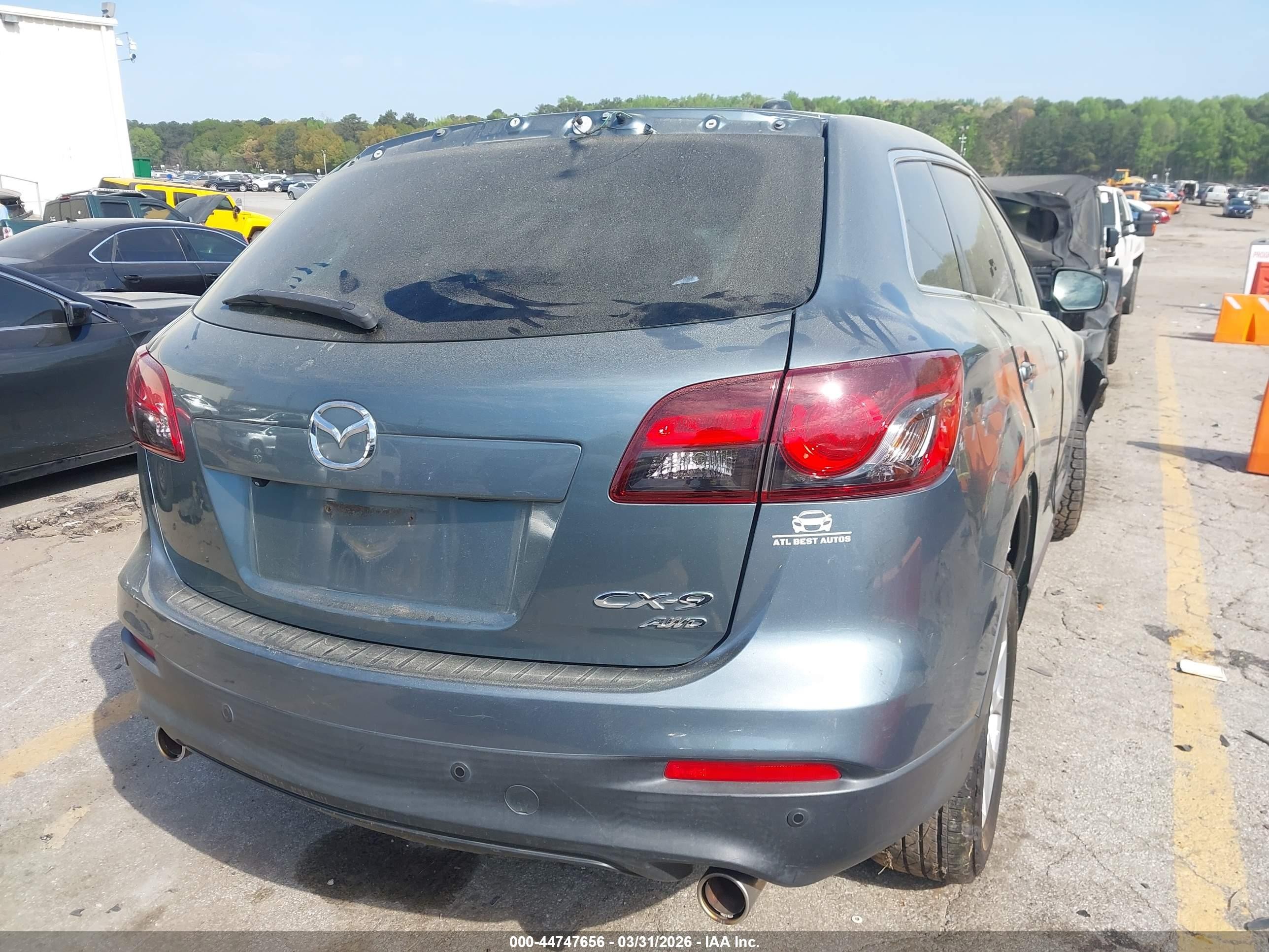 2013 Mazda Cx-9 Touring Green vin: JM3TB3CVXD0408969