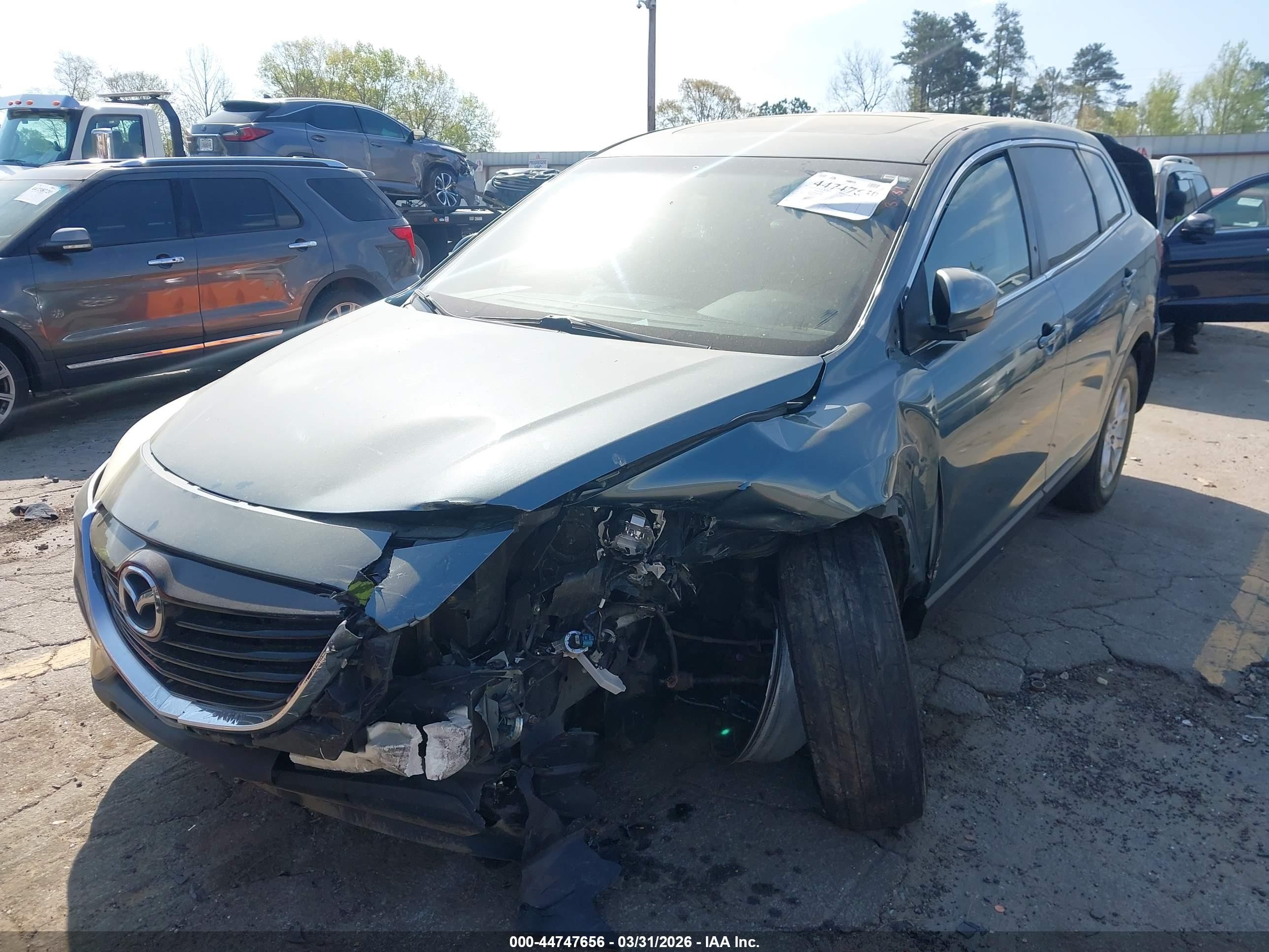 2013 Mazda Cx-9 Touring Green vin: JM3TB3CVXD0408969