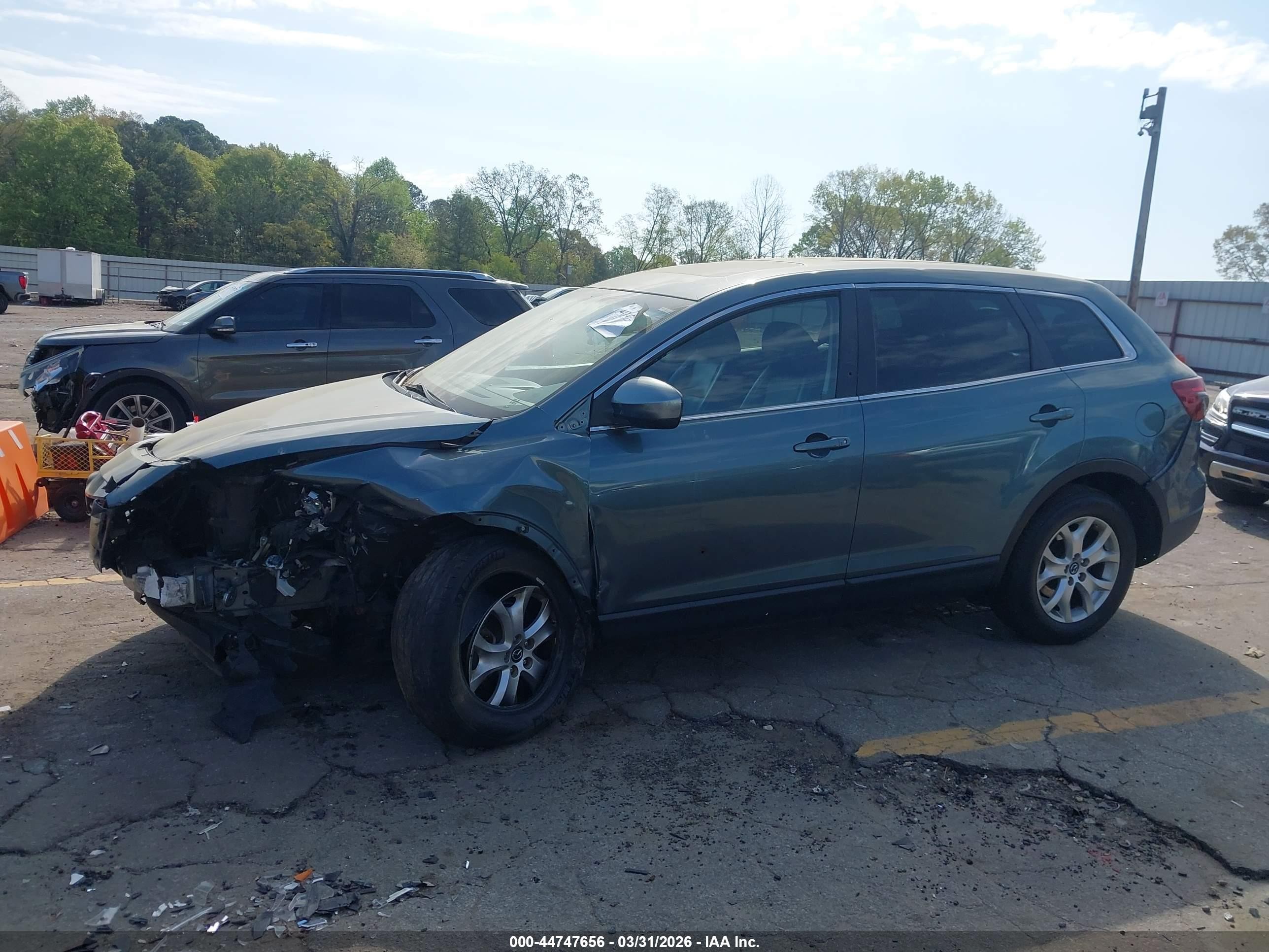 2013 Mazda Cx-9 Touring Green vin: JM3TB3CVXD0408969