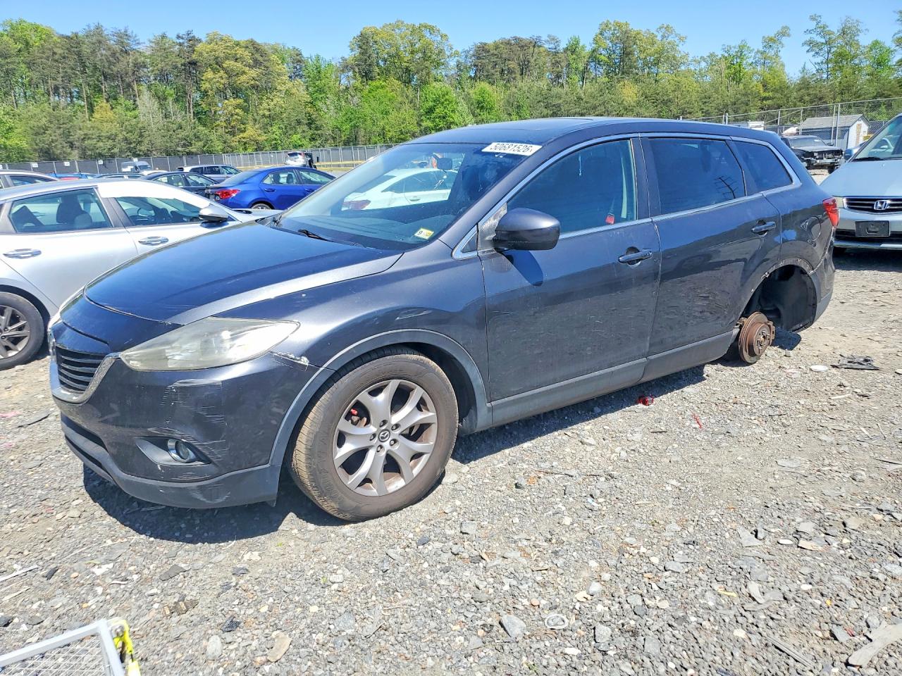 2014 Mazda Cx-9 Touring Gray vin: JM3TB3CVXE0440144