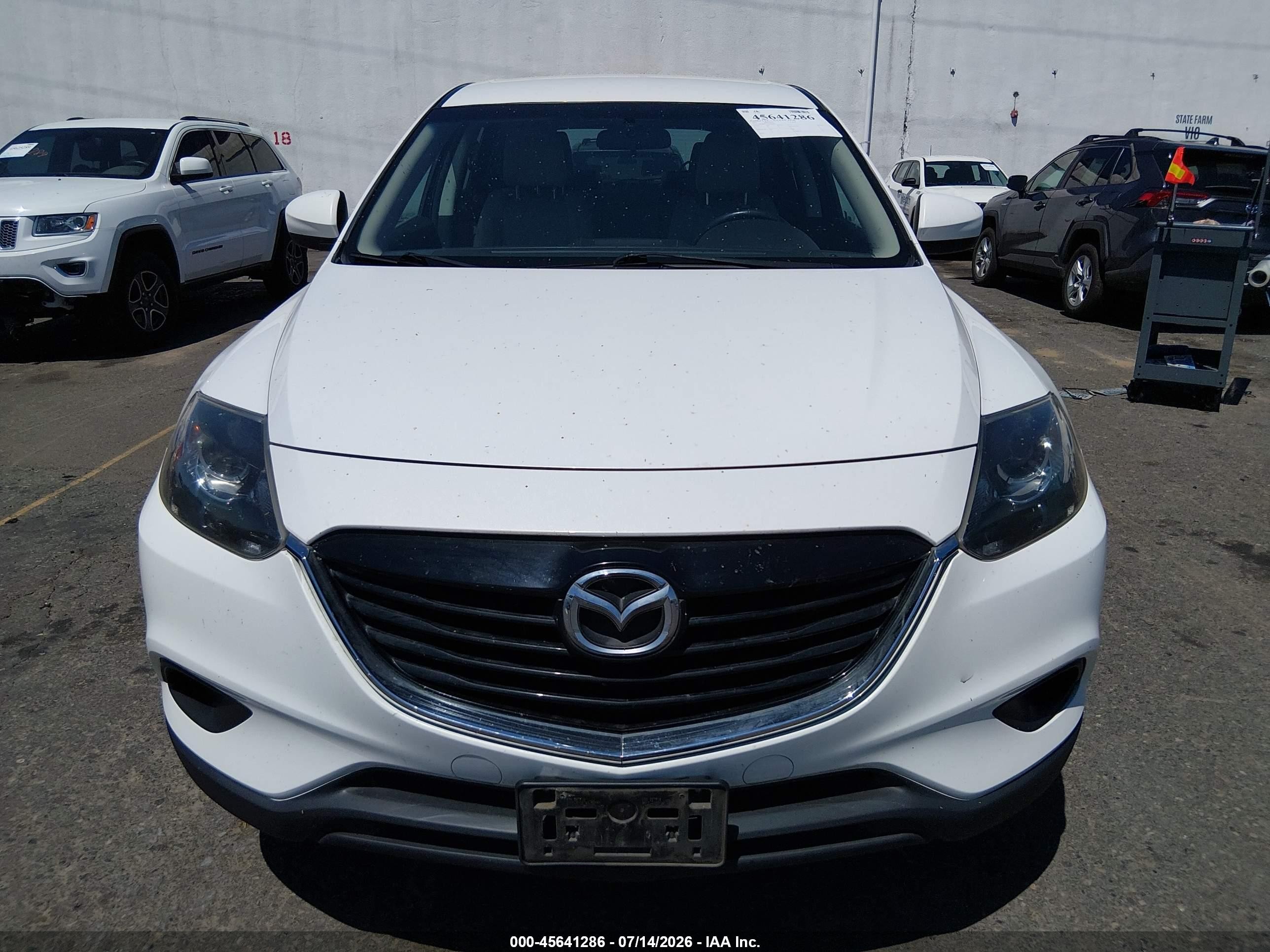 2015 Mazda Cx-9 Touring White vin: JM3TB3CVXF0468883