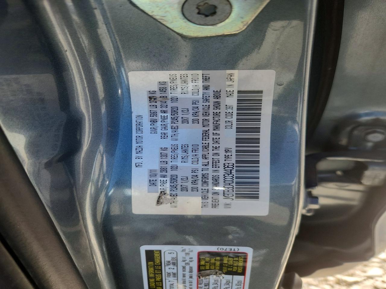 2012 Mazda Cx-9 Gray vin: JM3TB3DA0C0344063