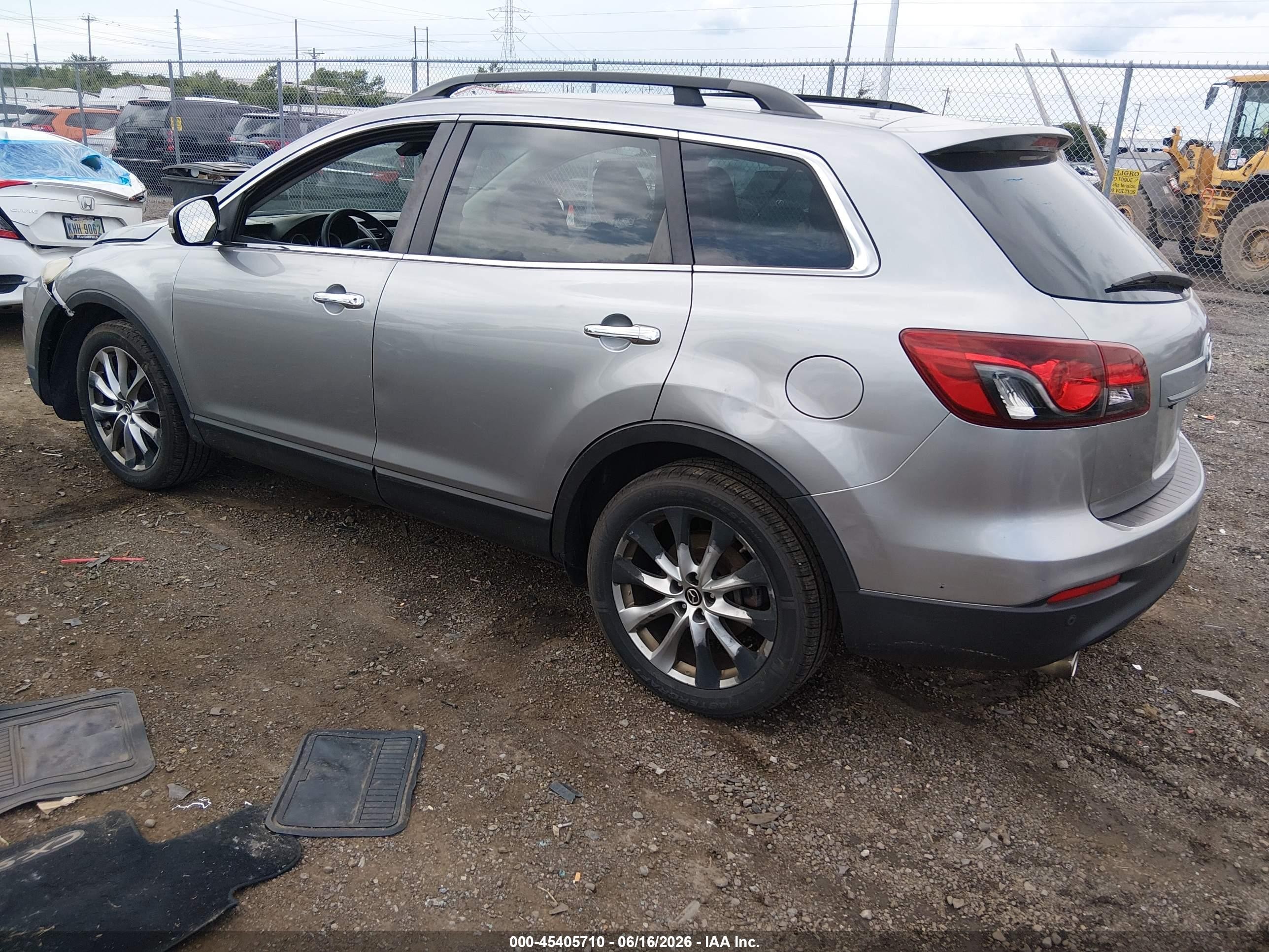 2014 Mazda Cx-9 Grand Touring Silver vin: JM3TB3DA0E0426717