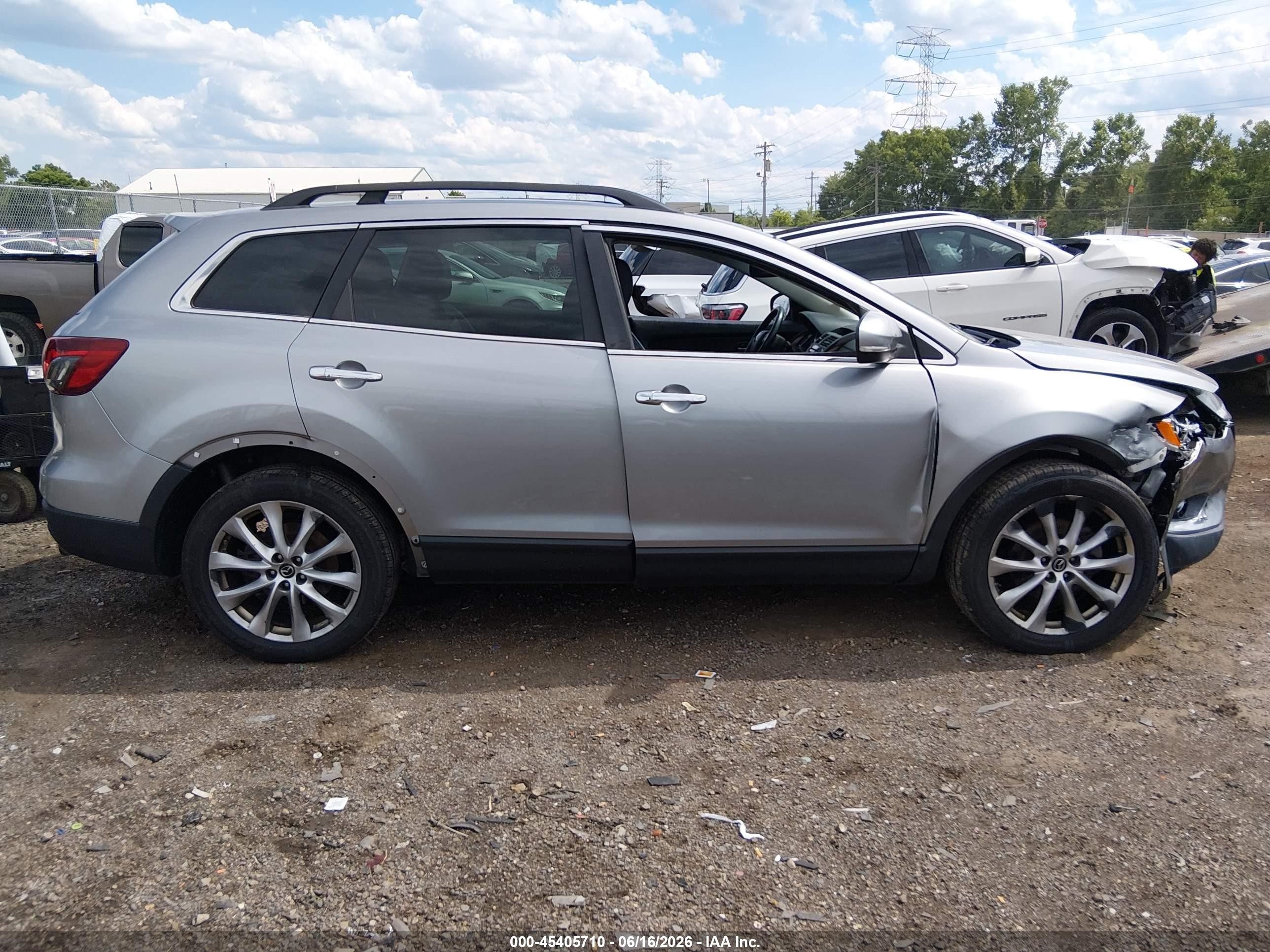 2014 Mazda Cx-9 Grand Touring Silver vin: JM3TB3DA0E0426717