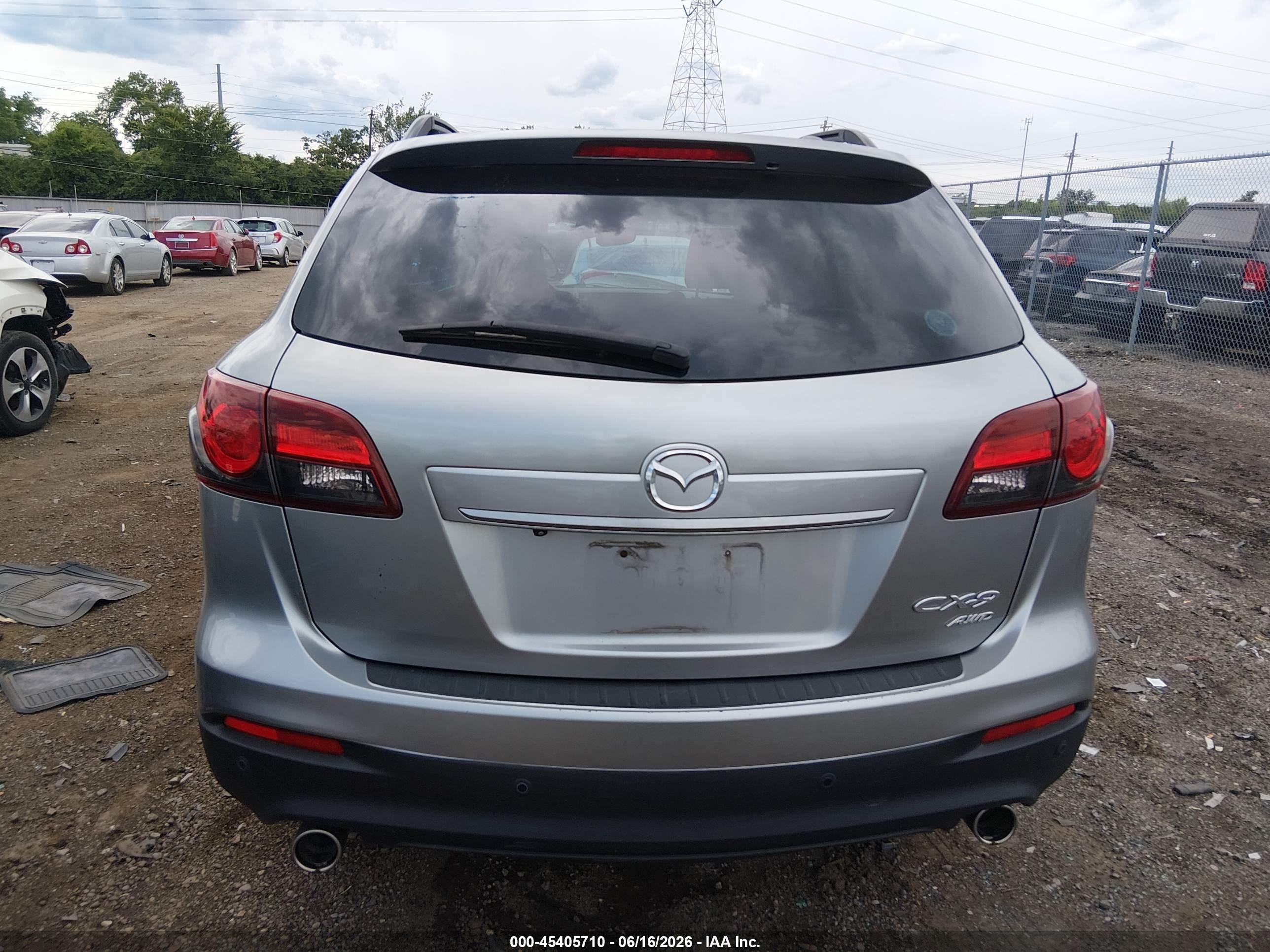 2014 Mazda Cx-9 Grand Touring Silver vin: JM3TB3DA0E0426717