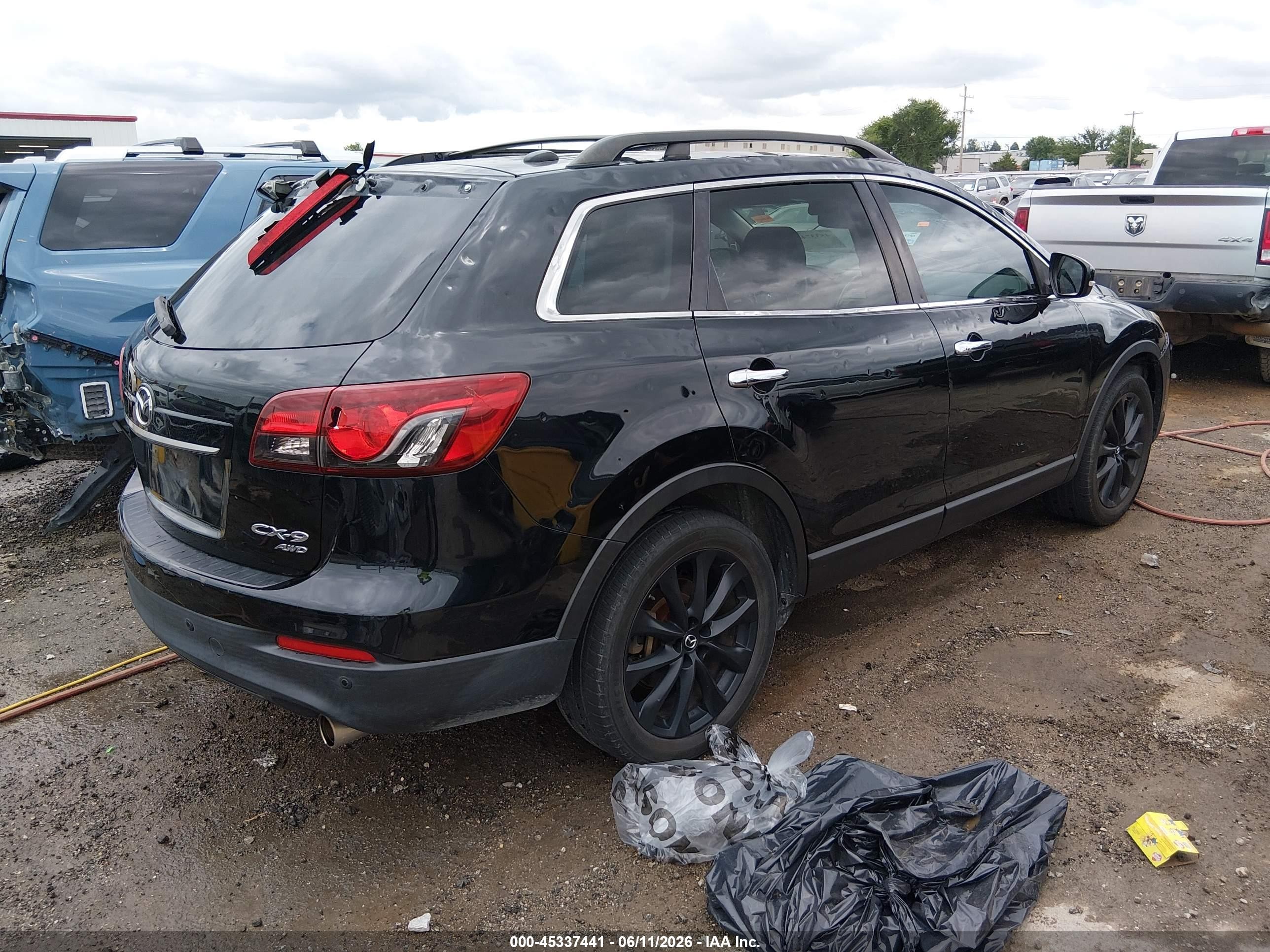 2015 Mazda Cx-9 Grand Touring Black vin: JM3TB3DA0F0453756