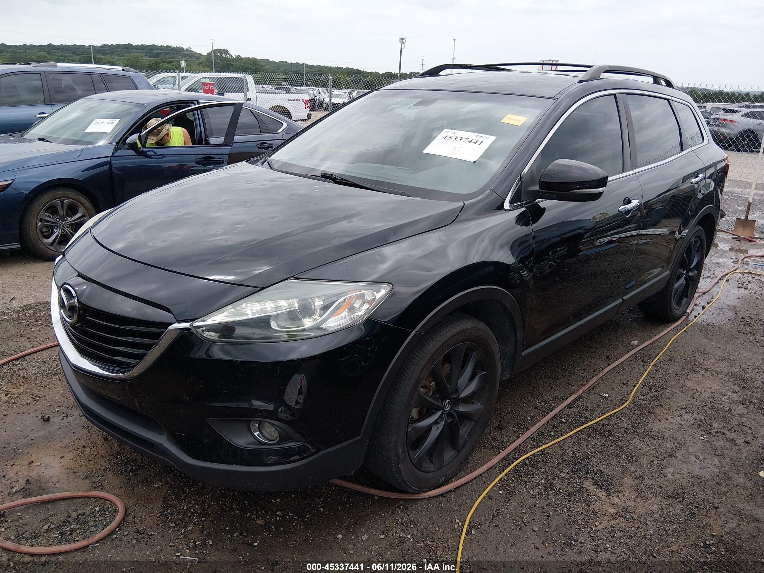 2015 Mazda Cx-9 Grand Touring Black vin: JM3TB3DA0F0453756