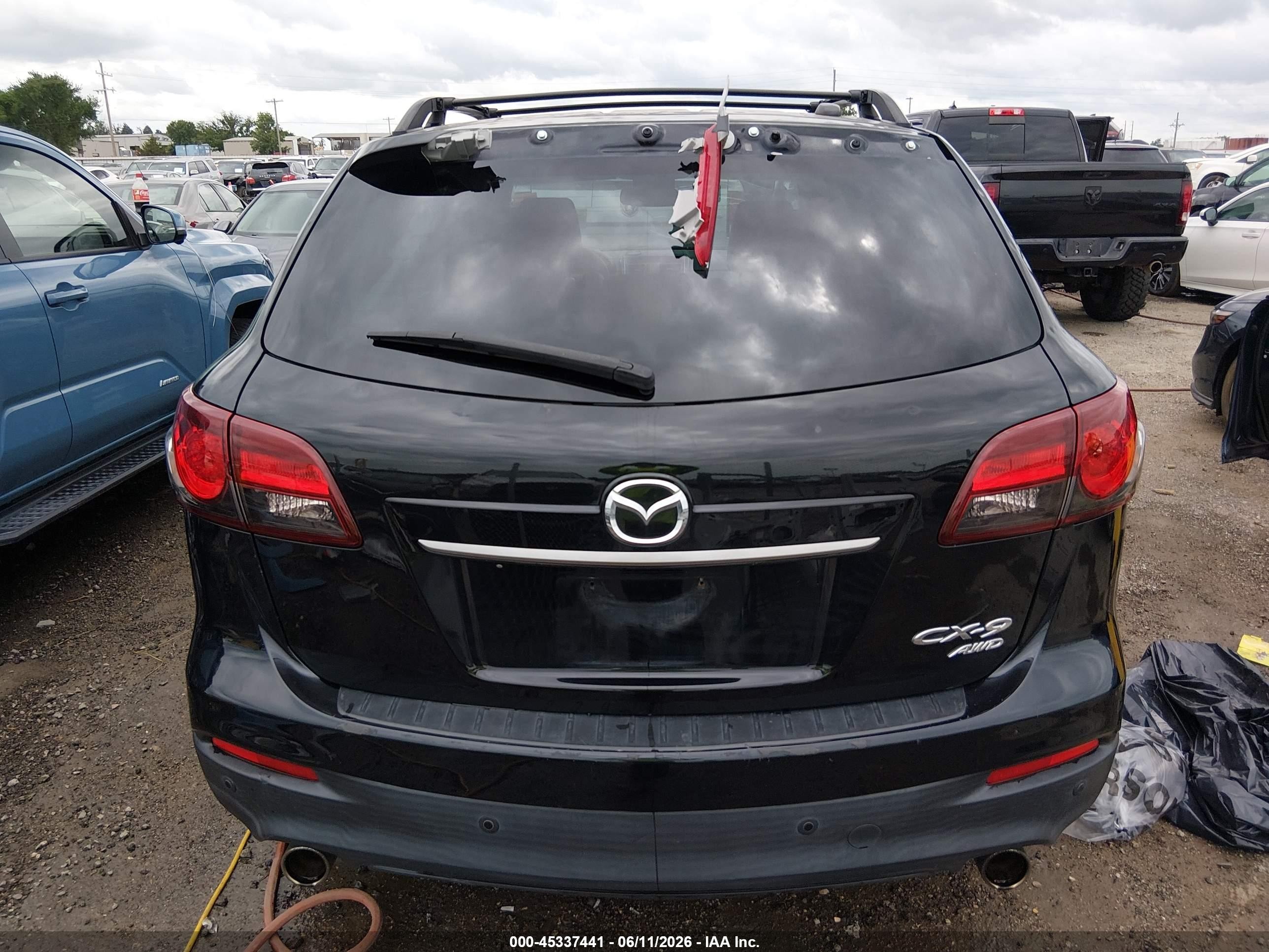 2015 Mazda Cx-9 Grand Touring Black vin: JM3TB3DA0F0453756