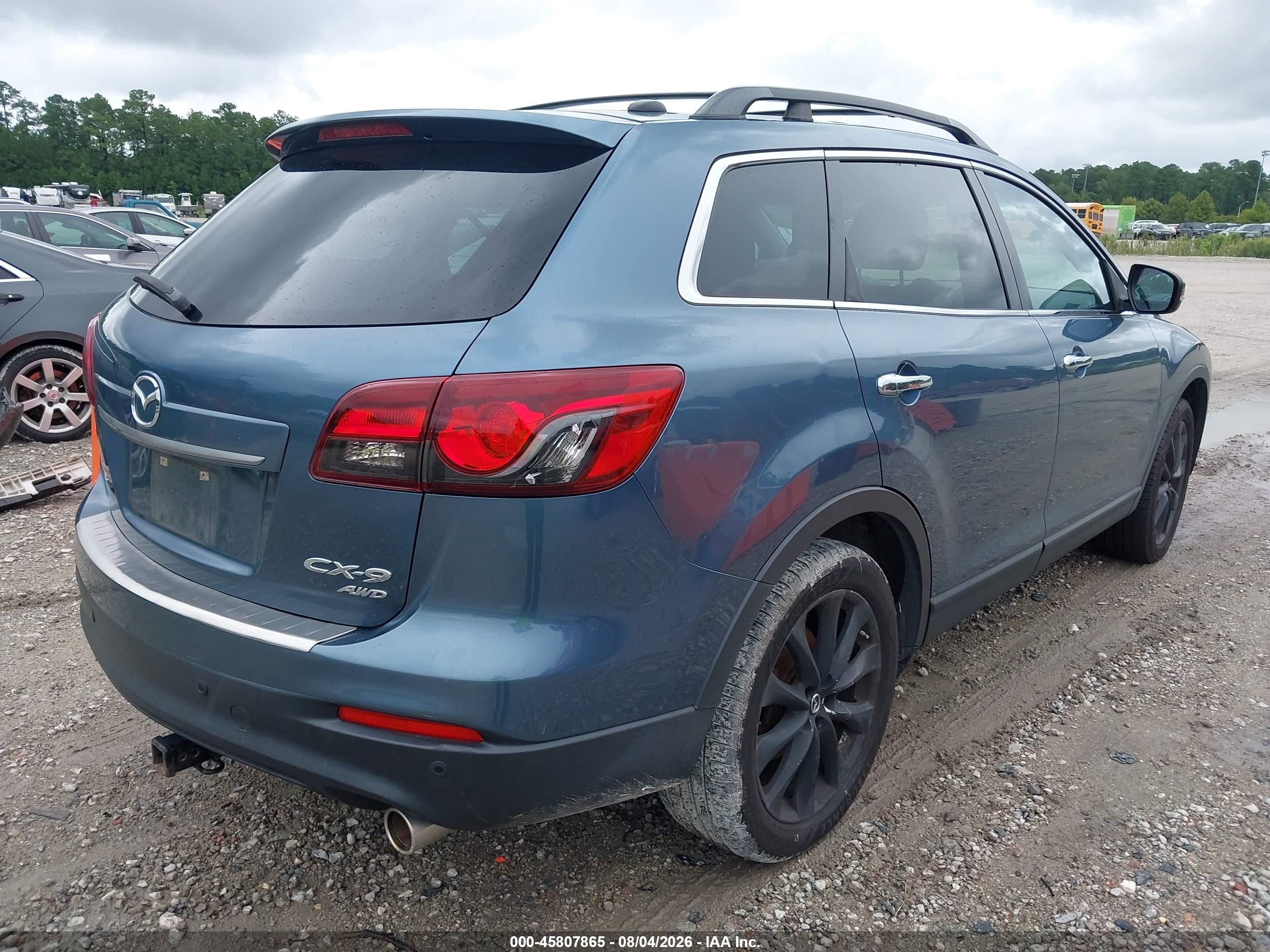 2015 Mazda Cx-9 Grand Touring Blue vin: JM3TB3DA0F0457502