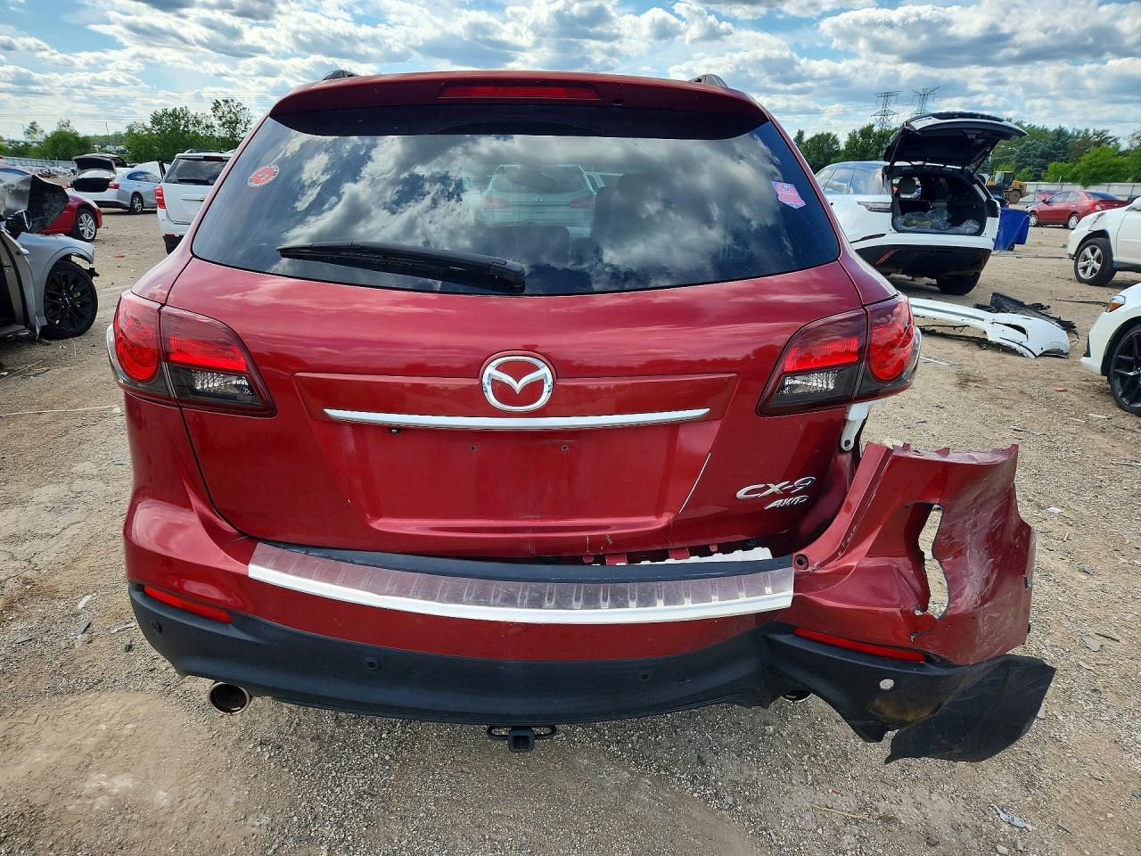 2015 Mazda Cx-9 Grand Touring Red vin: JM3TB3DA1F0460067