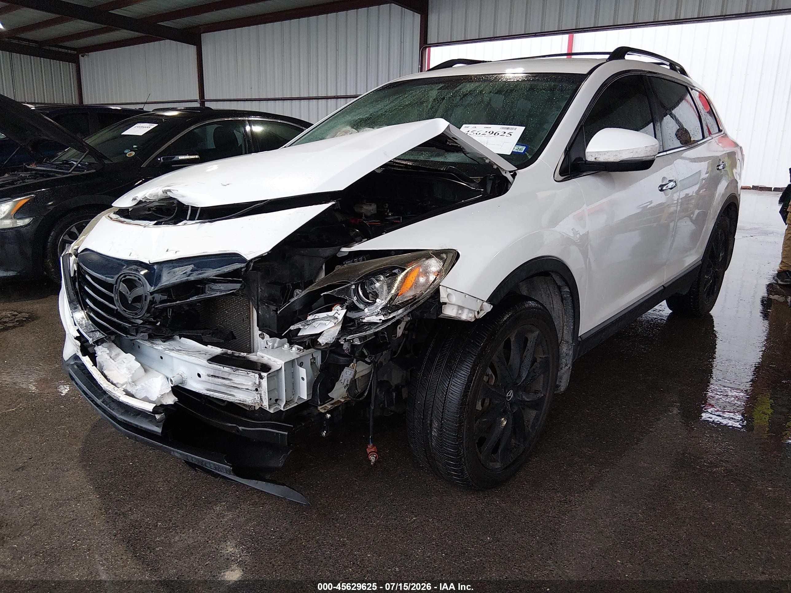 2014 Mazda Cx-9 Grand Touring White vin: JM3TB3DA2E0426699