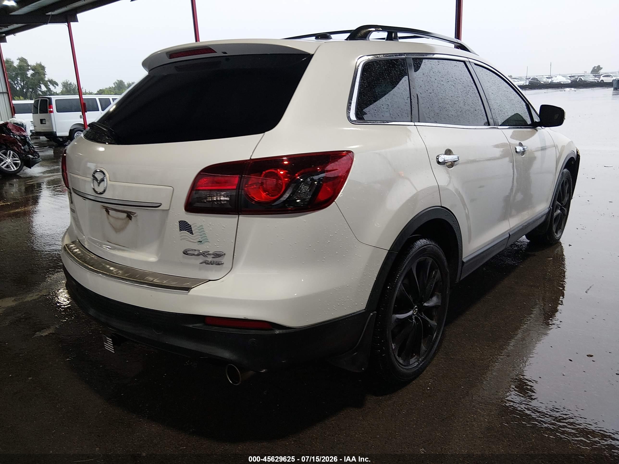 2014 Mazda Cx-9 Grand Touring White vin: JM3TB3DA2E0426699