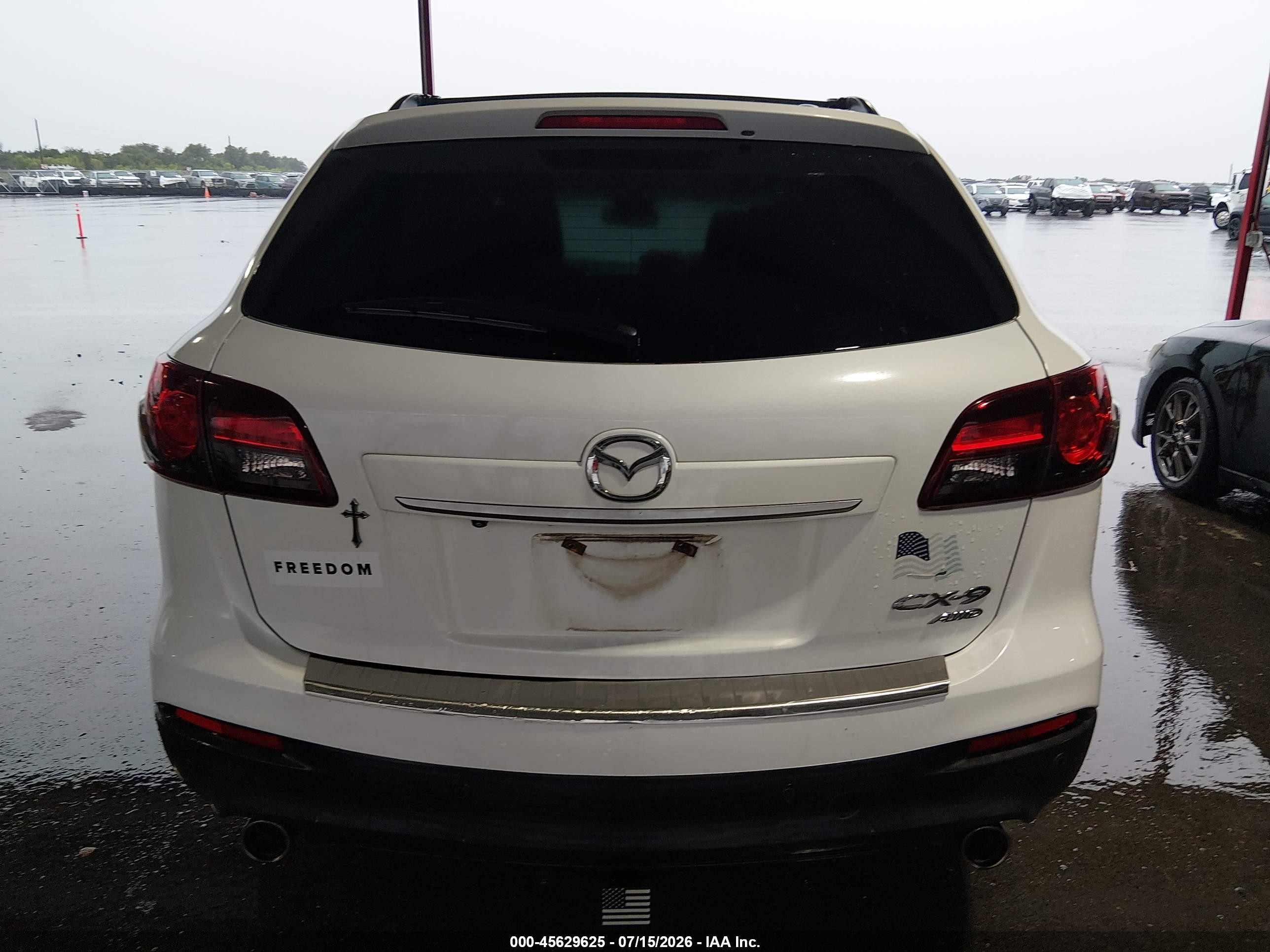 2014 Mazda Cx-9 Grand Touring White vin: JM3TB3DA2E0426699