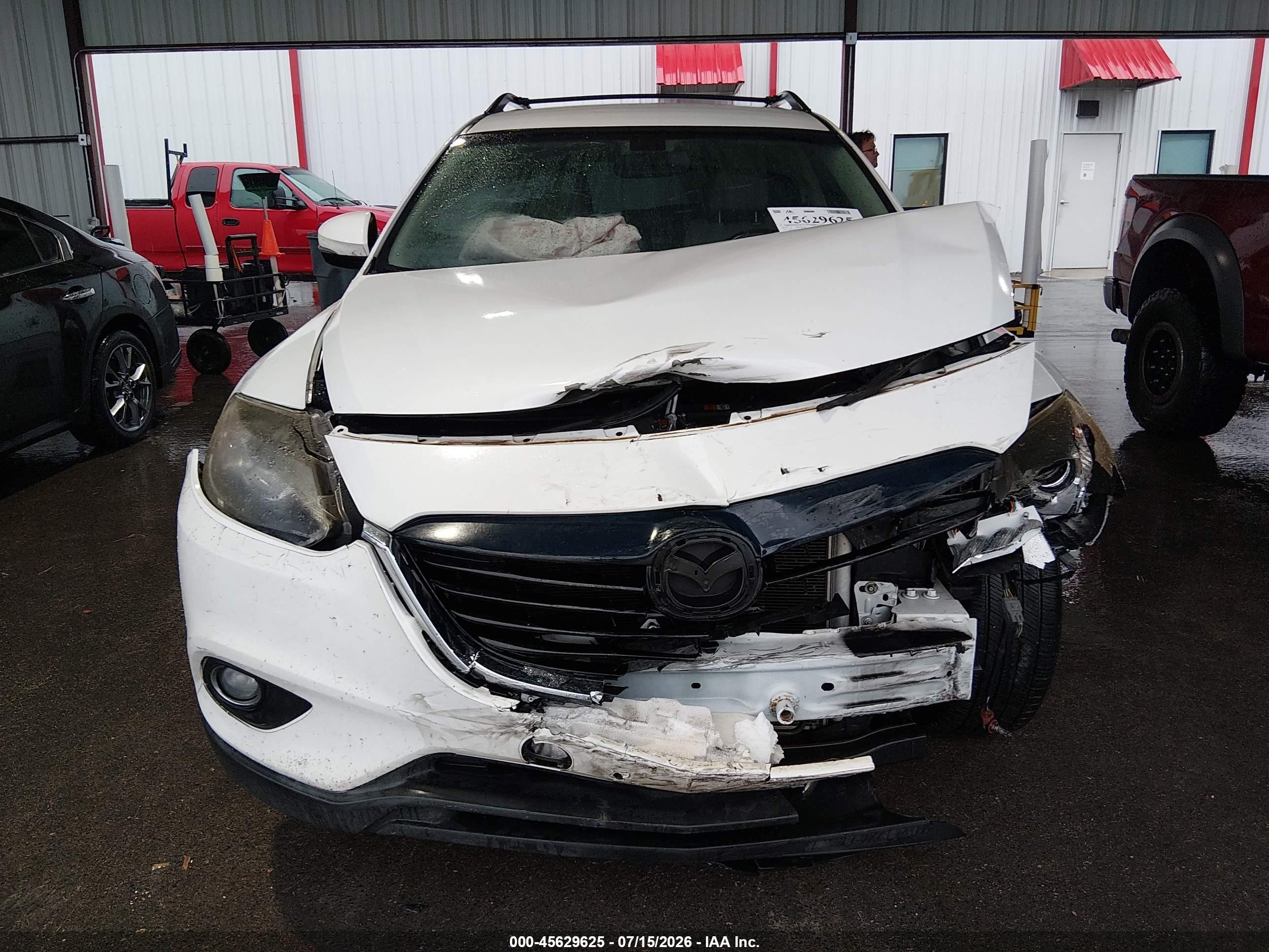 2014 Mazda Cx-9 Grand Touring White vin: JM3TB3DA2E0426699