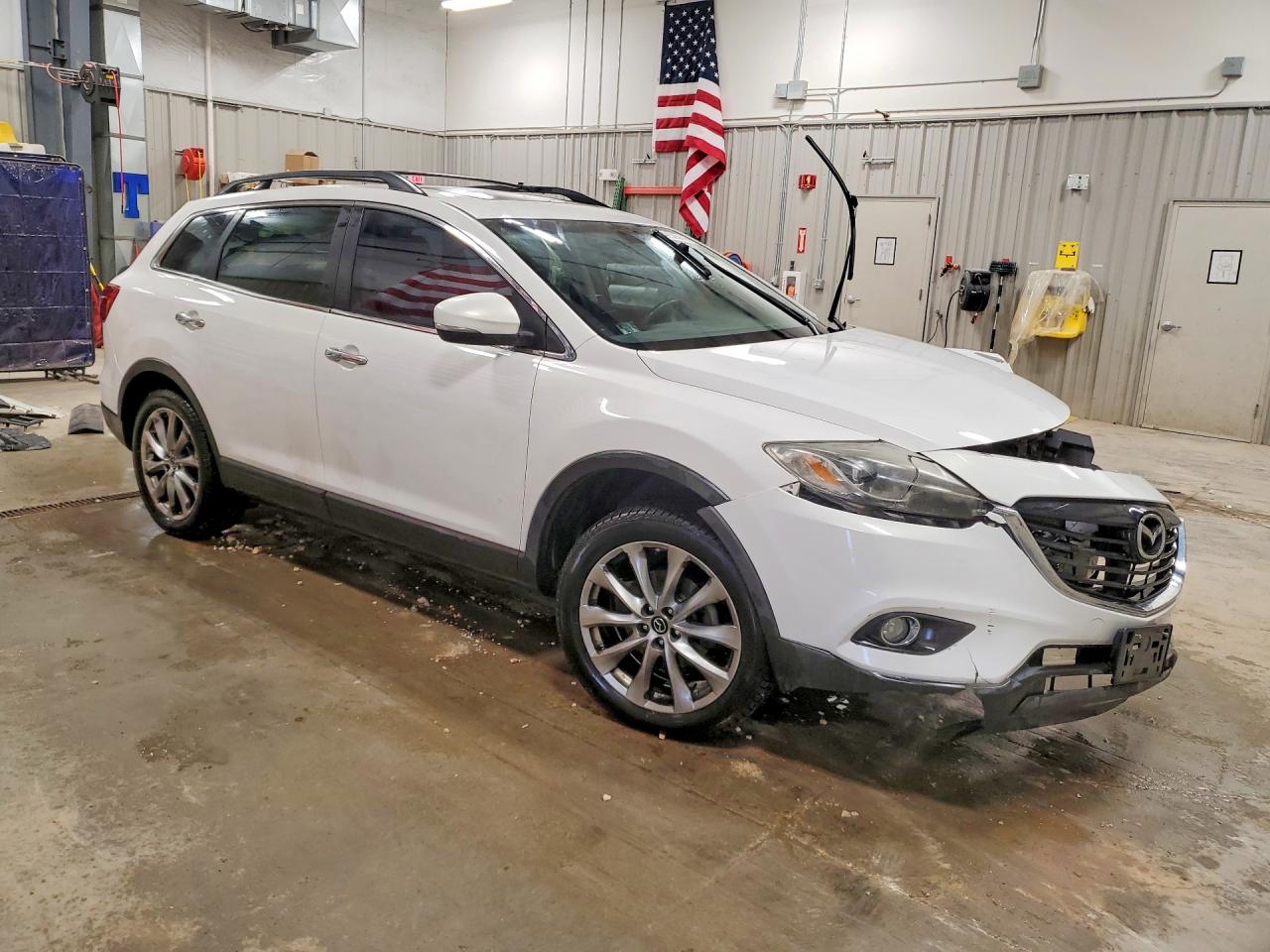 2014 Mazda Cx-9 Grand Touring White vin: JM3TB3DA2E0436259