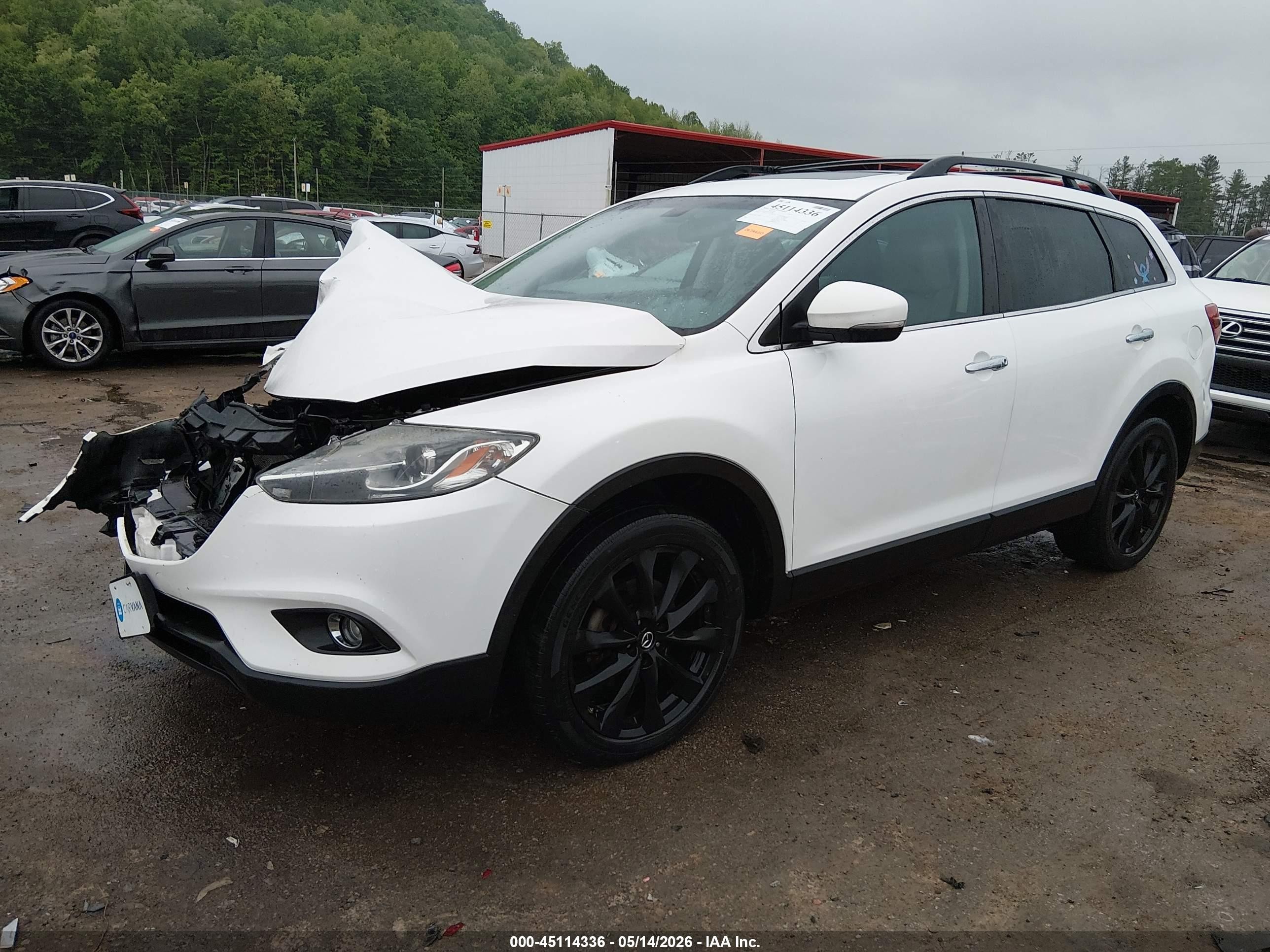 2015 Mazda Cx-9 Grand Touring White vin: JM3TB3DA2F0467304