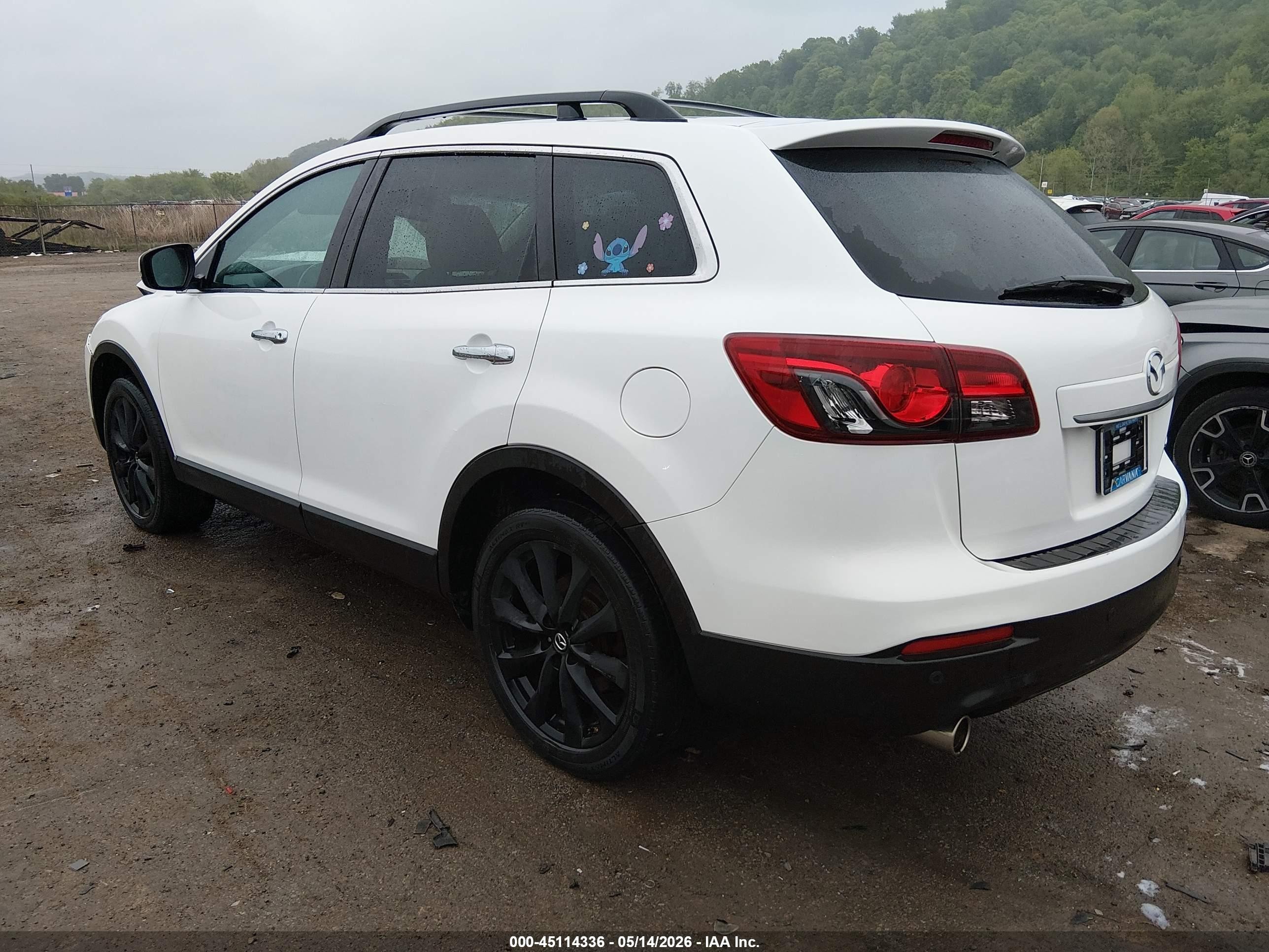 2015 Mazda Cx-9 Grand Touring White vin: JM3TB3DA2F0467304