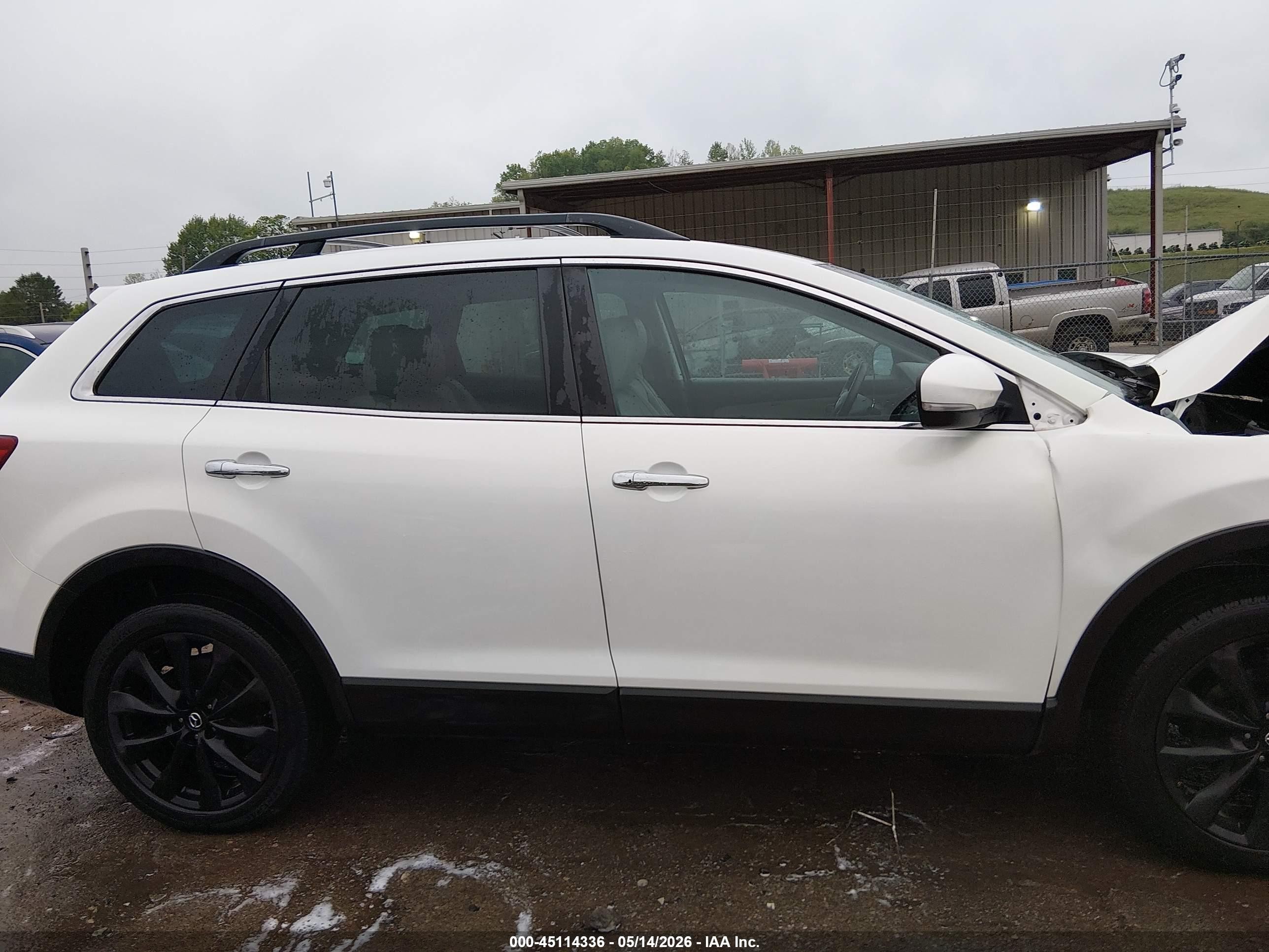 2015 Mazda Cx-9 Grand Touring White vin: JM3TB3DA2F0467304