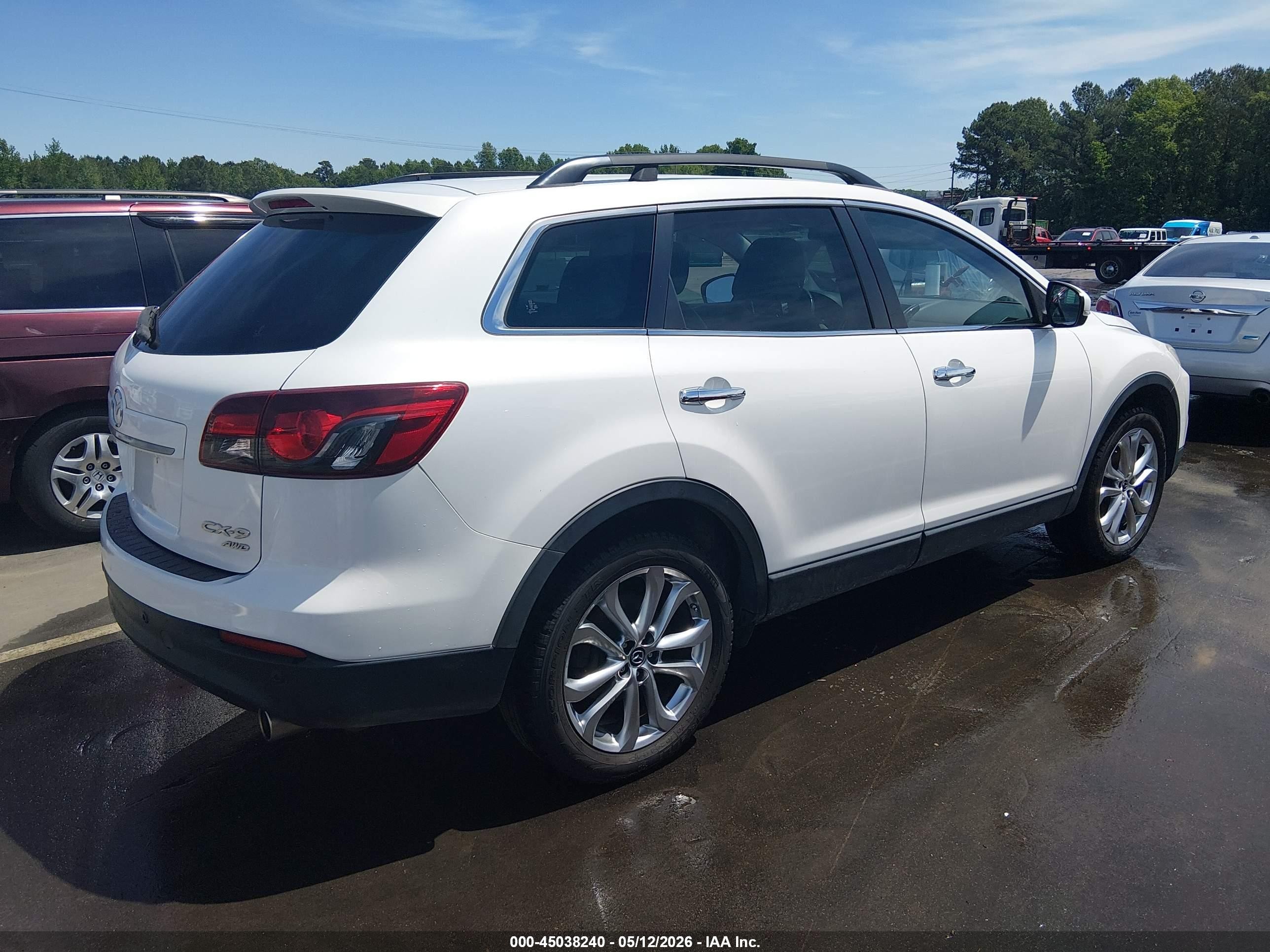 2013 Mazda Cx-9 Grand Touring White vin: JM3TB3DA3D0402507