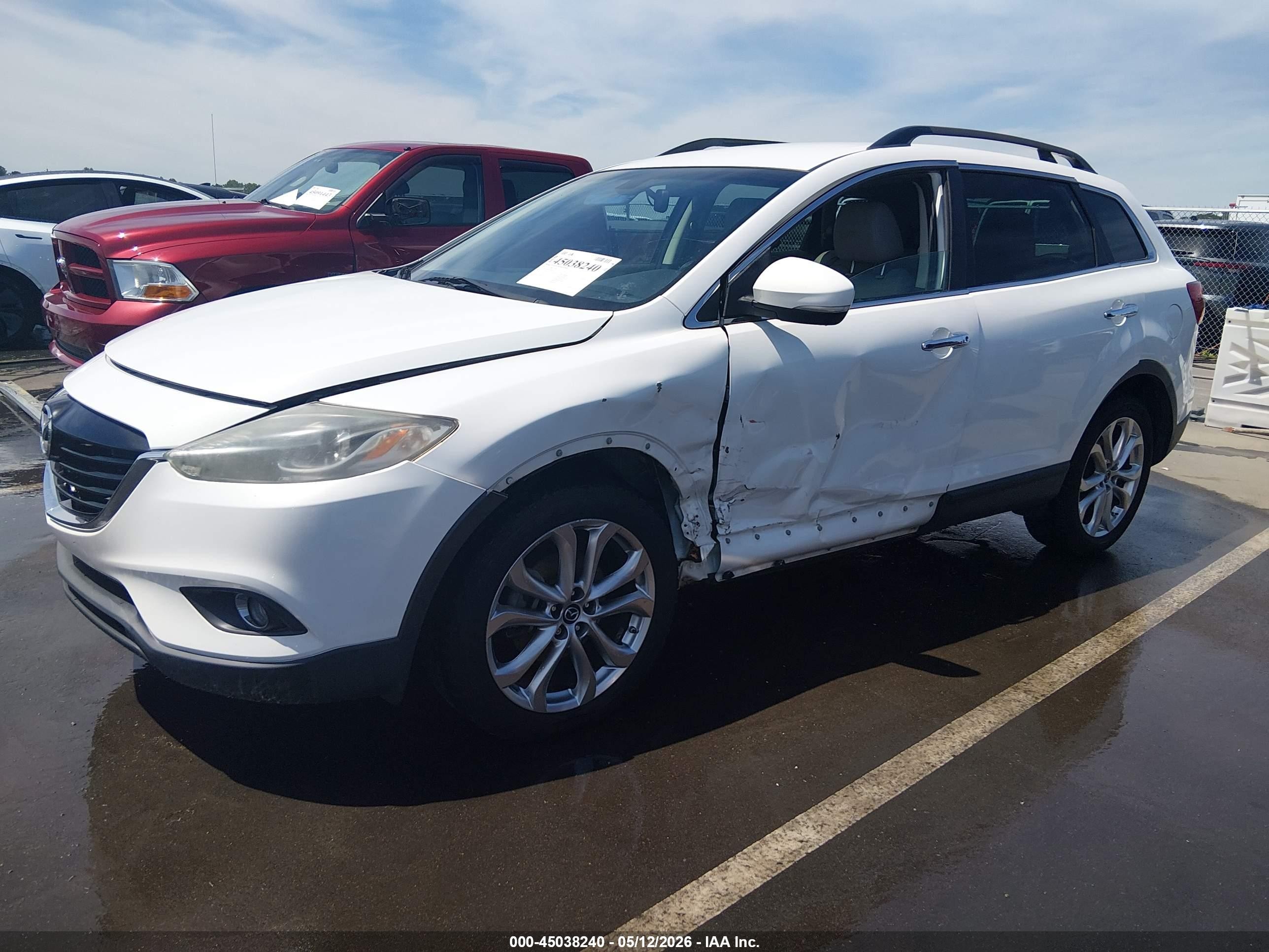 2013 Mazda Cx-9 Grand Touring White vin: JM3TB3DA3D0402507