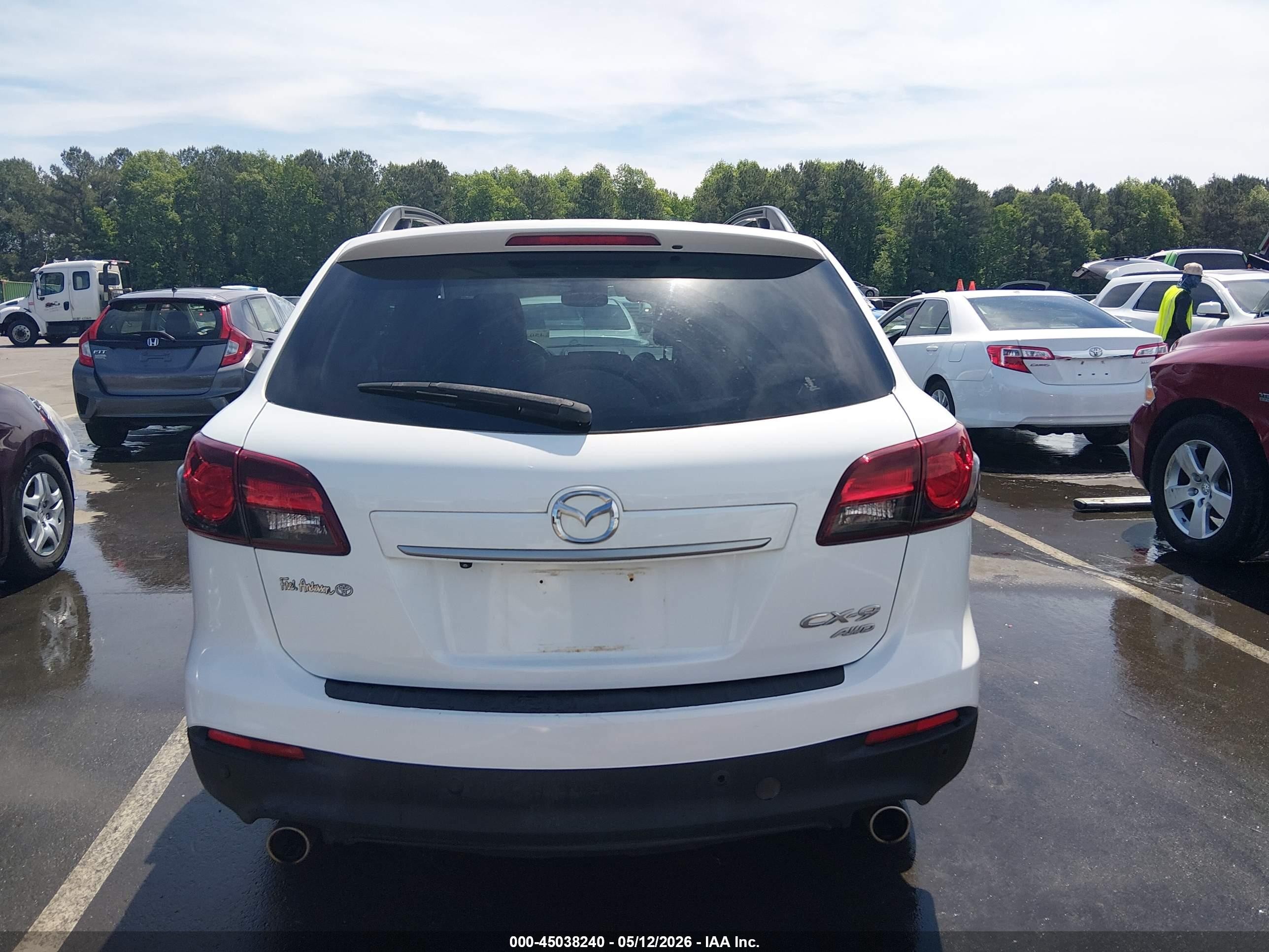 2013 Mazda Cx-9 Grand Touring White vin: JM3TB3DA3D0402507