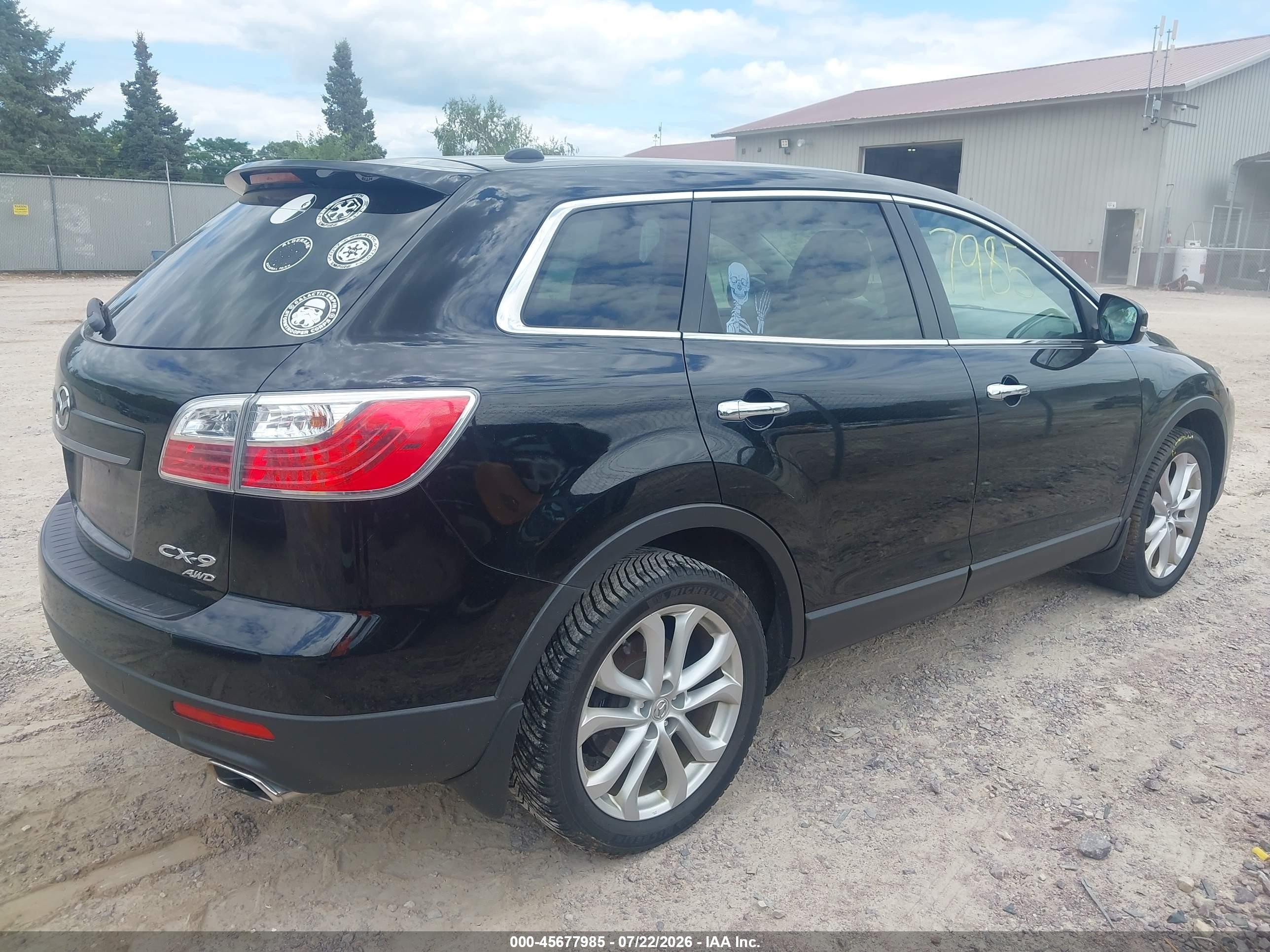 2011 Mazda Cx-9 Grand Touring Black vin: JM3TB3DA4B0316460
