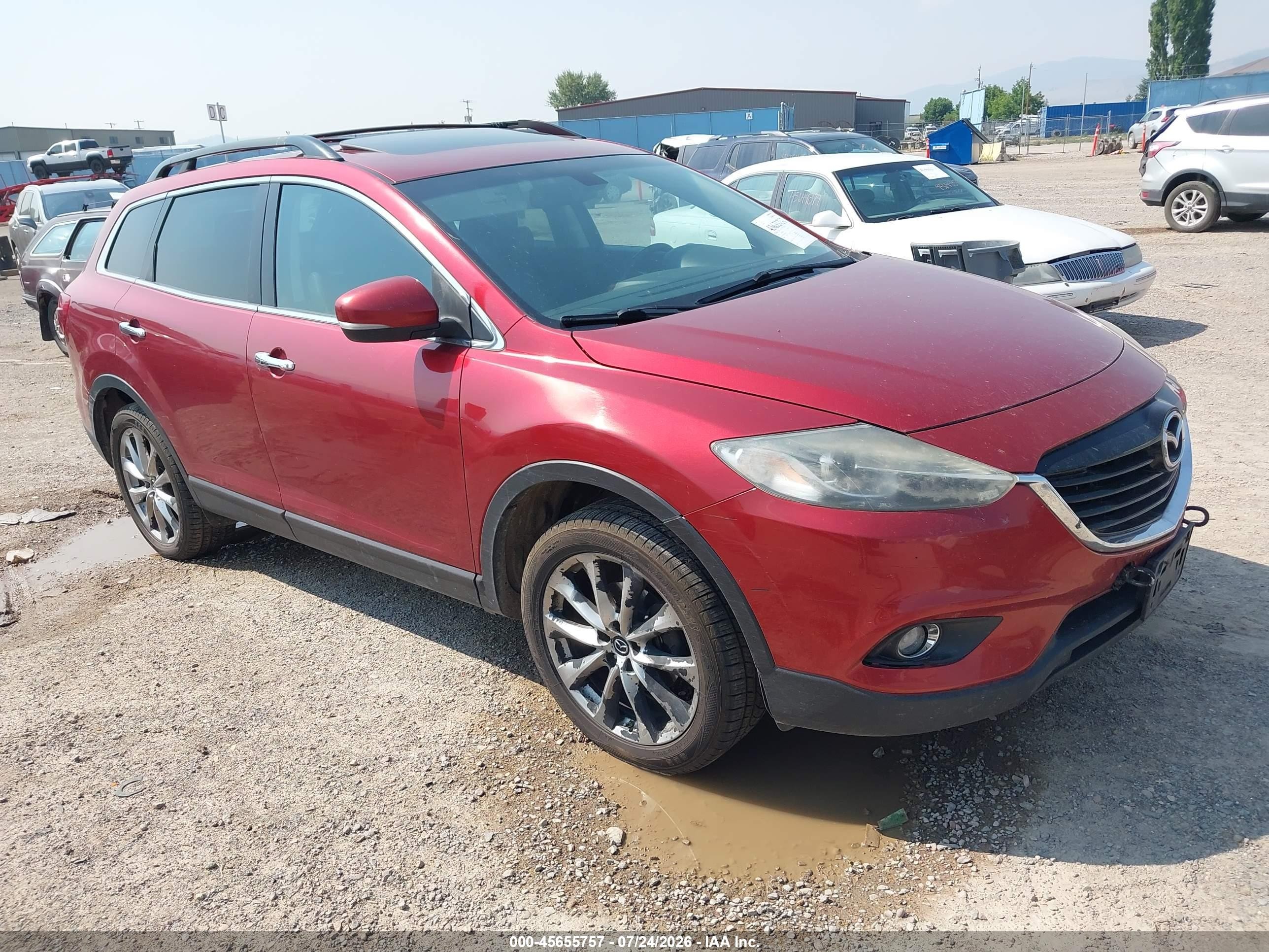 2014 Mazda Cx-9 Grand Touring Red vin: JM3TB3DA4E0435050