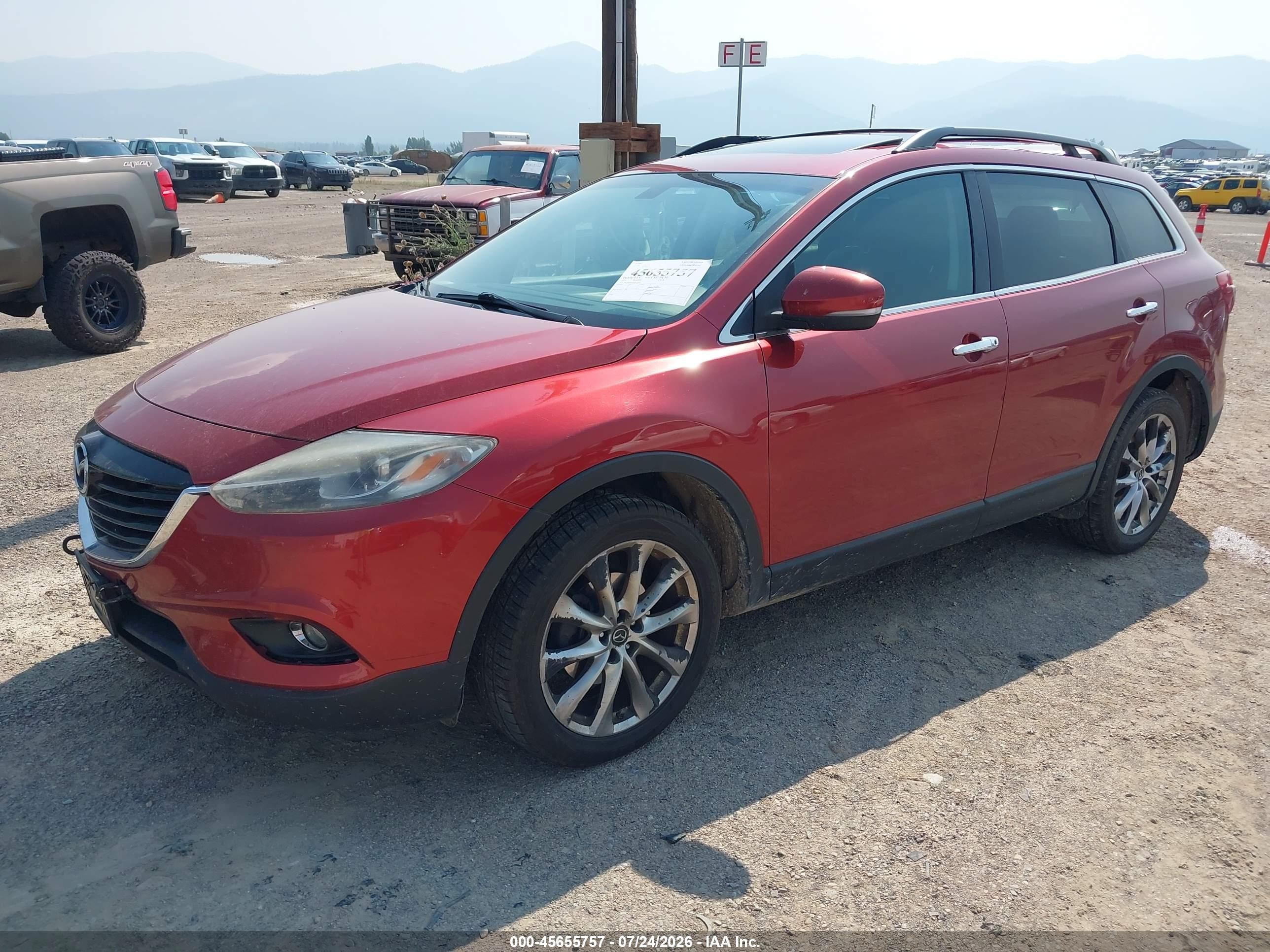 2014 Mazda Cx-9 Grand Touring Red vin: JM3TB3DA4E0435050