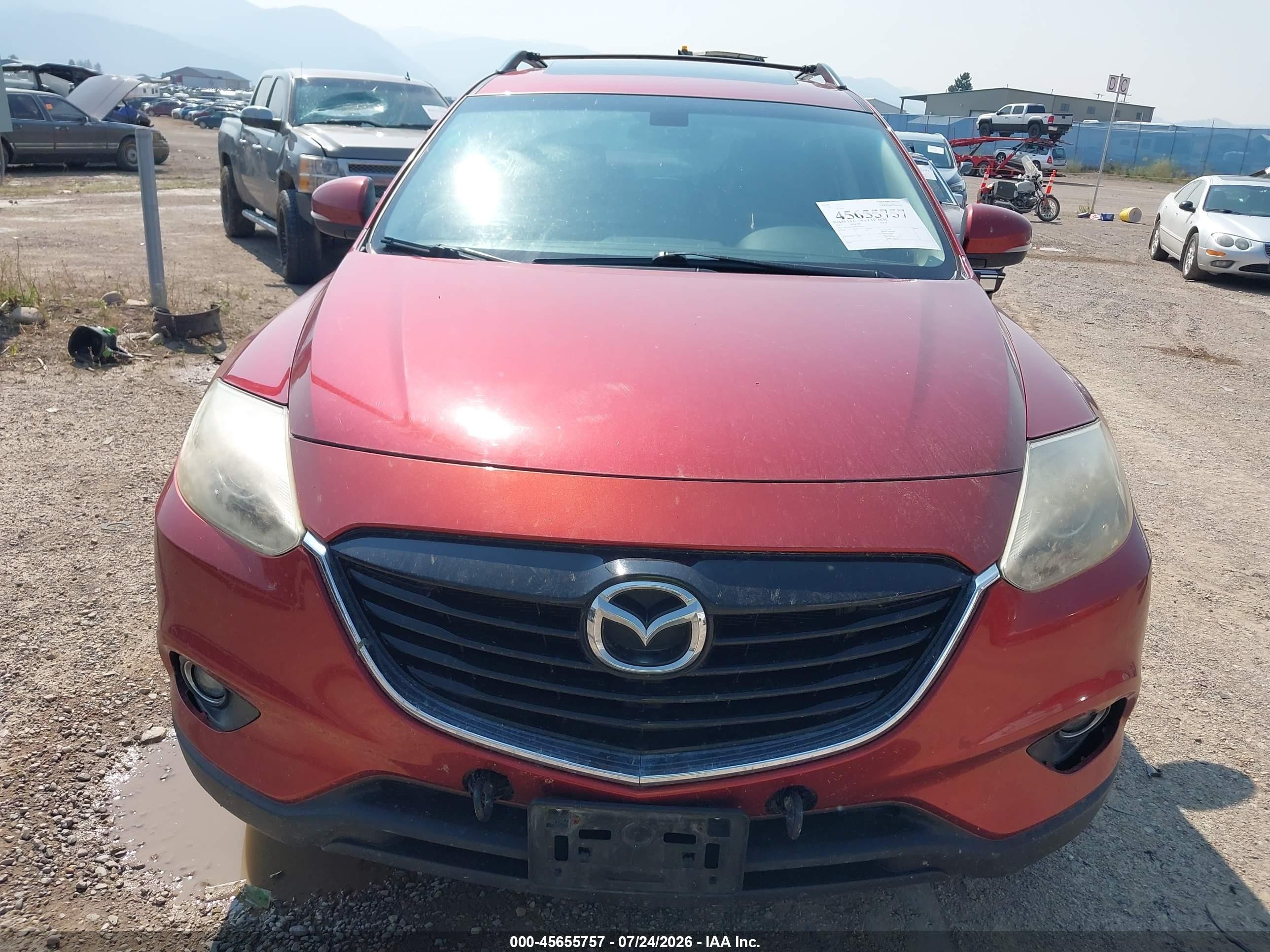 2014 Mazda Cx-9 Grand Touring Red vin: JM3TB3DA4E0435050