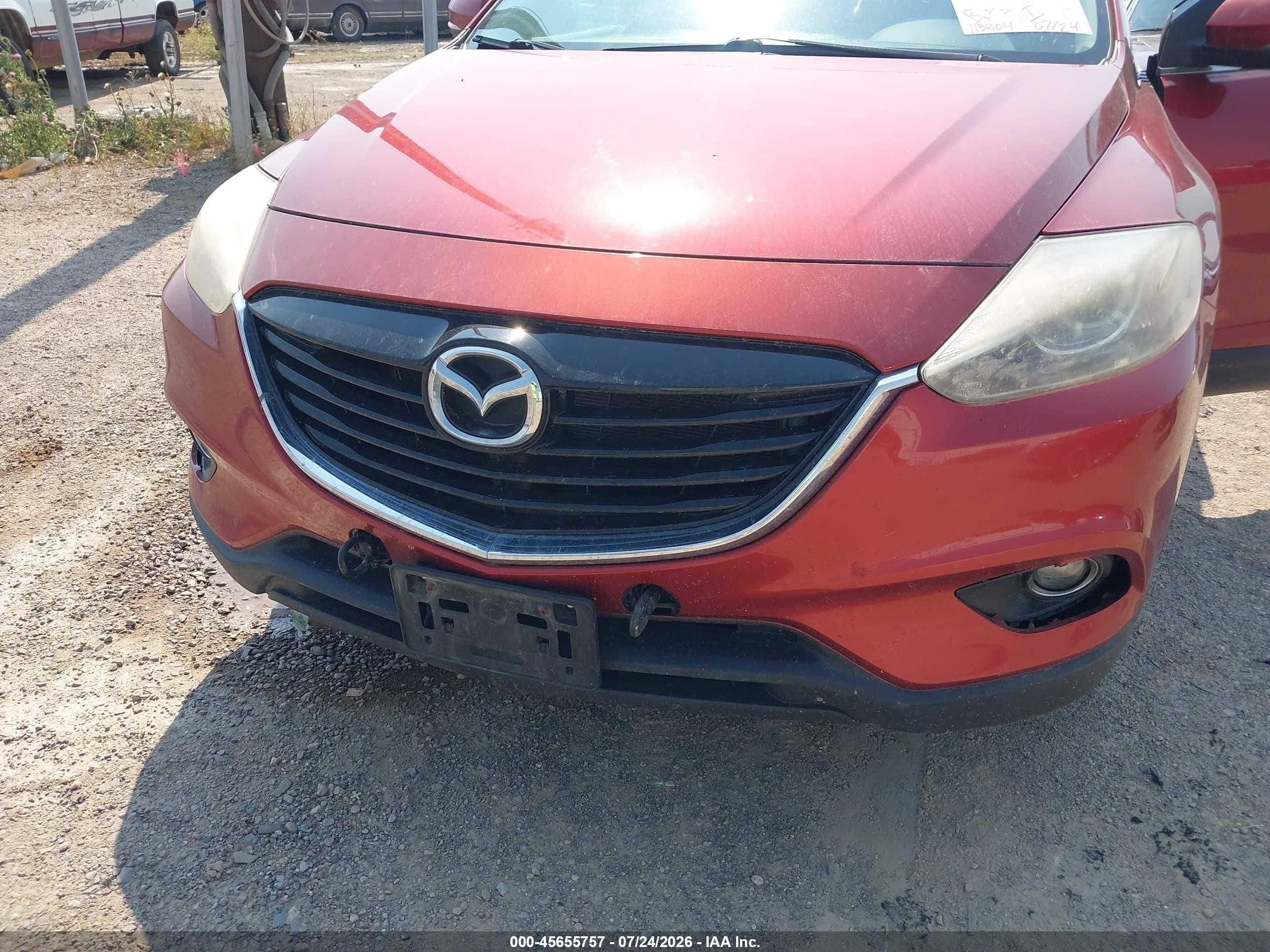 2014 Mazda Cx-9 Grand Touring Red vin: JM3TB3DA4E0435050