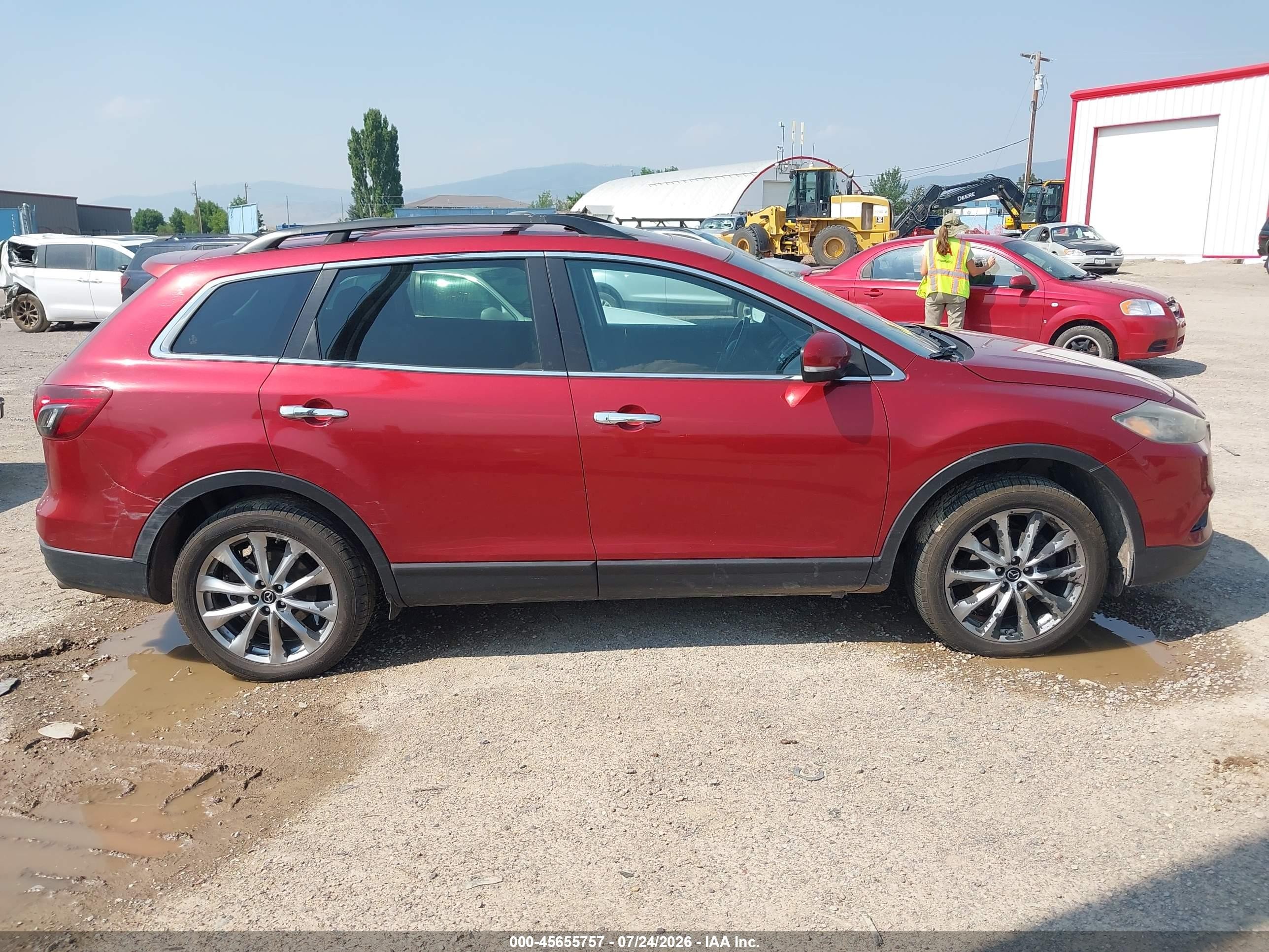 2014 Mazda Cx-9 Grand Touring Red vin: JM3TB3DA4E0435050