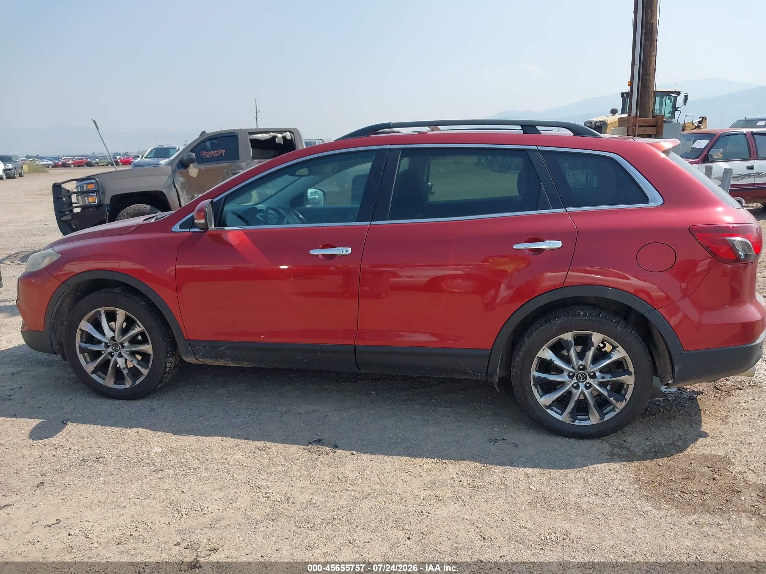 2014 Mazda Cx-9 Grand Touring Red vin: JM3TB3DA4E0435050