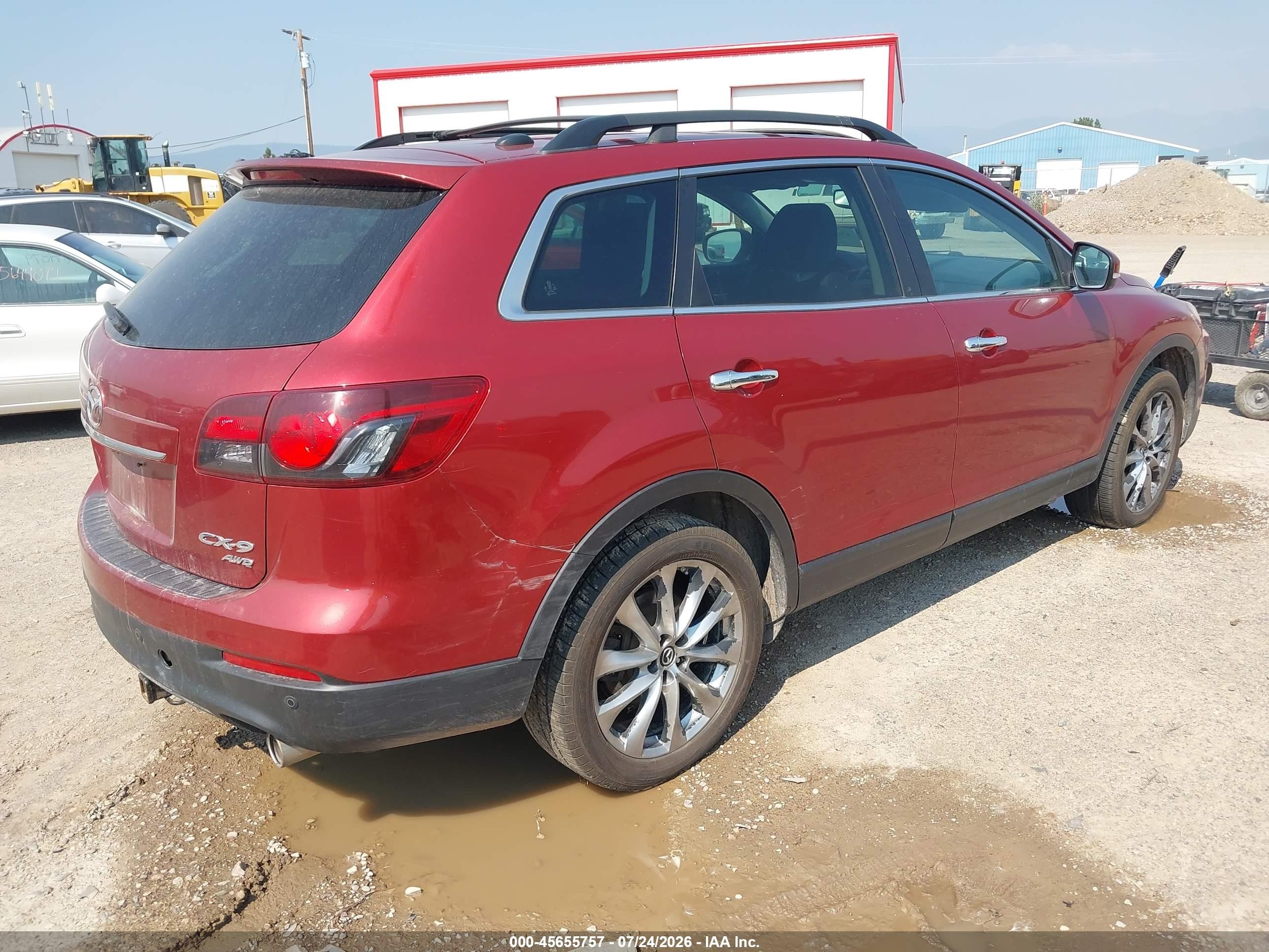 2014 Mazda Cx-9 Grand Touring Red vin: JM3TB3DA4E0435050