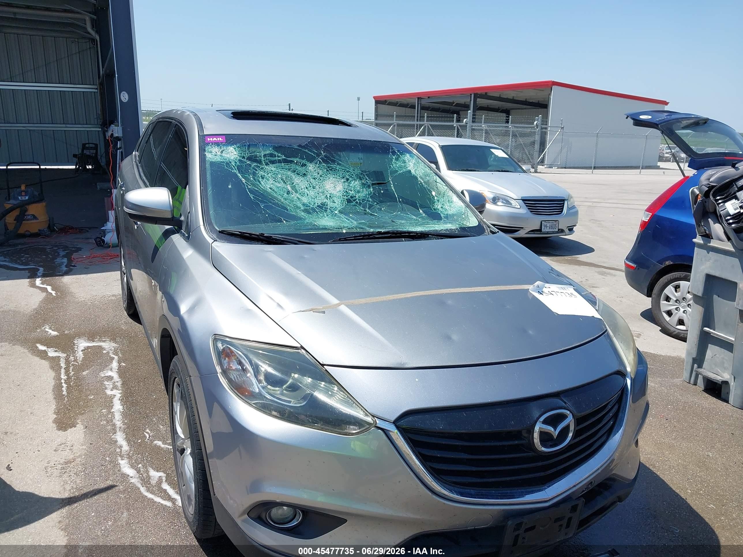 2014 Mazda Cx-9 Grand Touring Silver vin: JM3TB3DA5E0426423