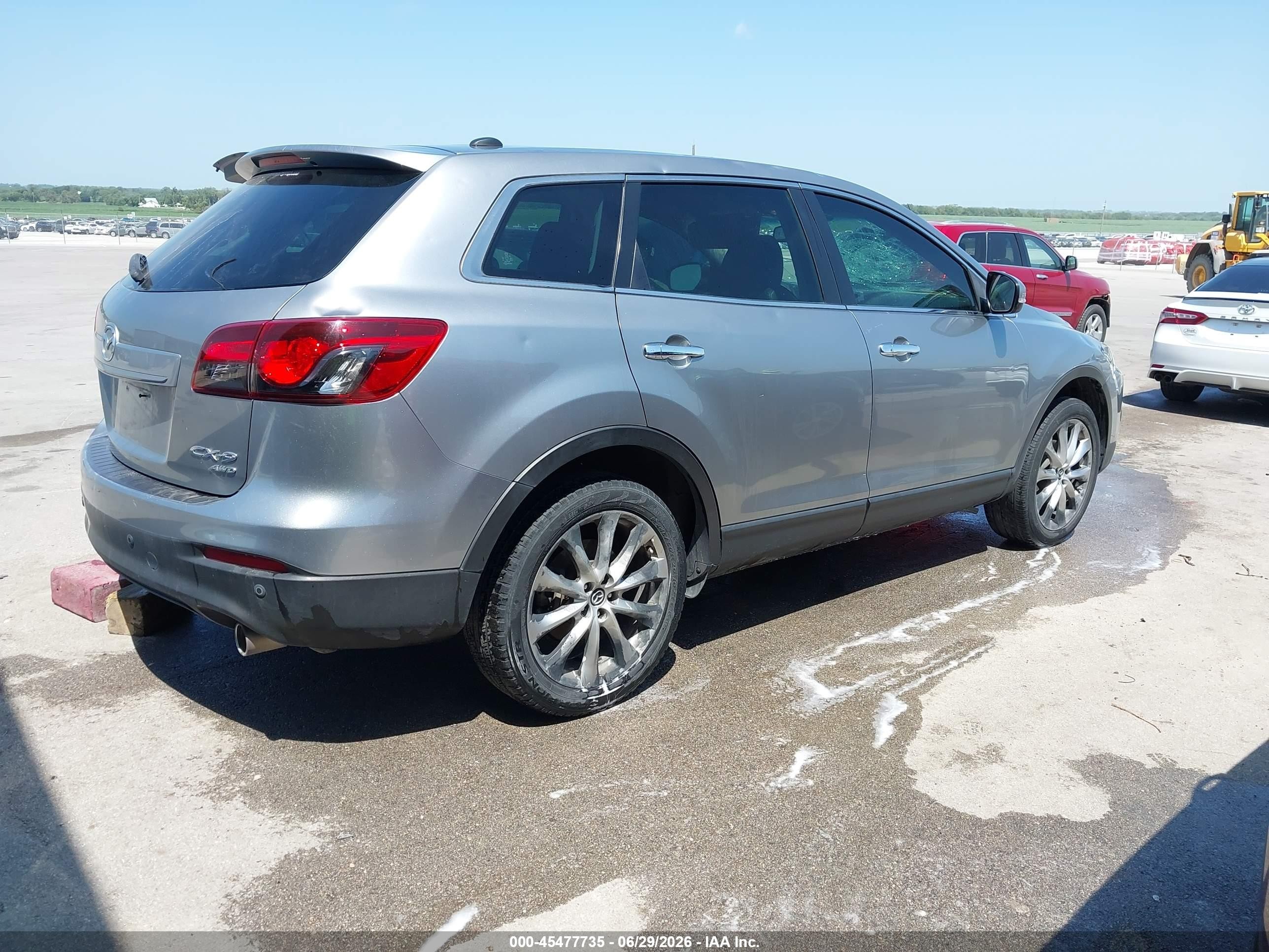 2014 Mazda Cx-9 Grand Touring Silver vin: JM3TB3DA5E0426423