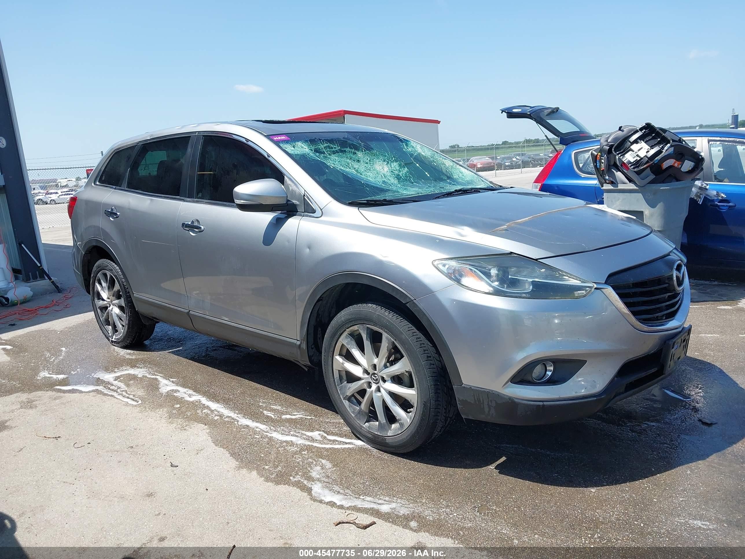 2014 Mazda Cx-9 Grand Touring Silver vin: JM3TB3DA5E0426423
