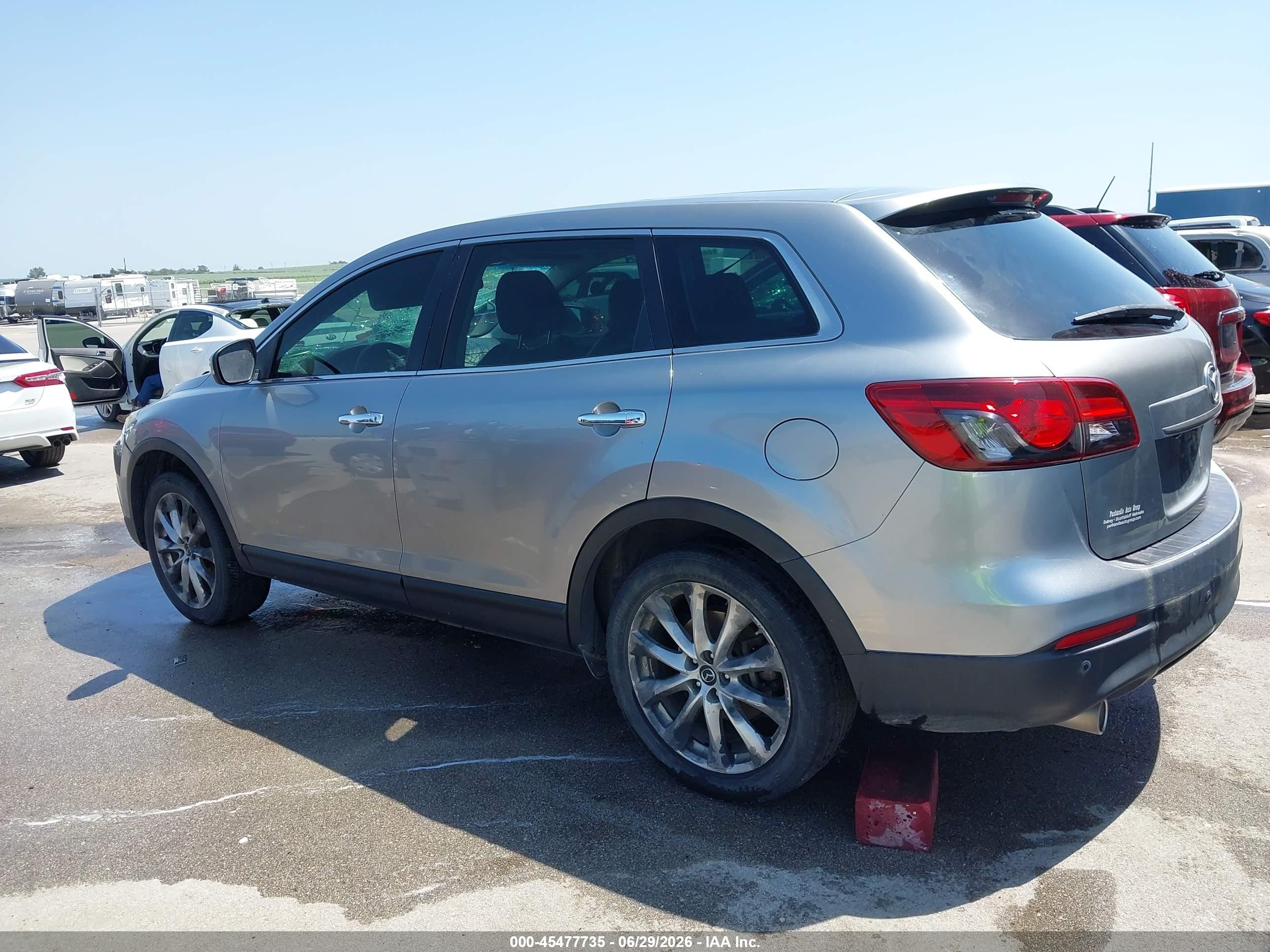 2014 Mazda Cx-9 Grand Touring Silver vin: JM3TB3DA5E0426423