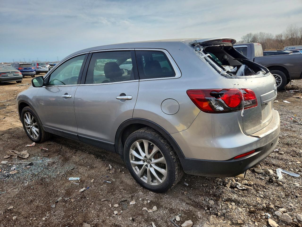 2014 Mazda Cx-9 Grand Touring Gray vin: JM3TB3DA5E0427054