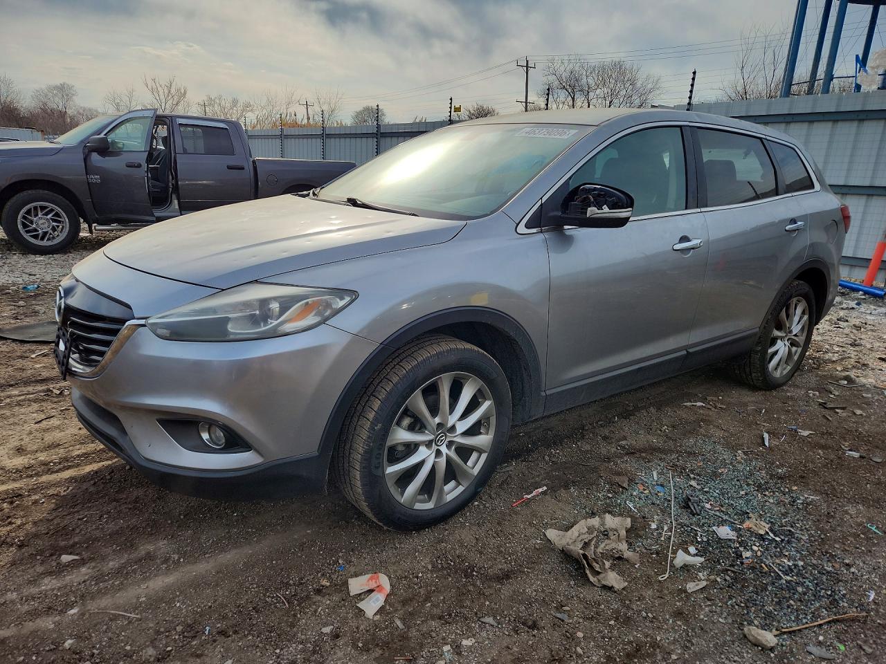2014 Mazda Cx-9 Grand Touring Gray vin: JM3TB3DA5E0427054