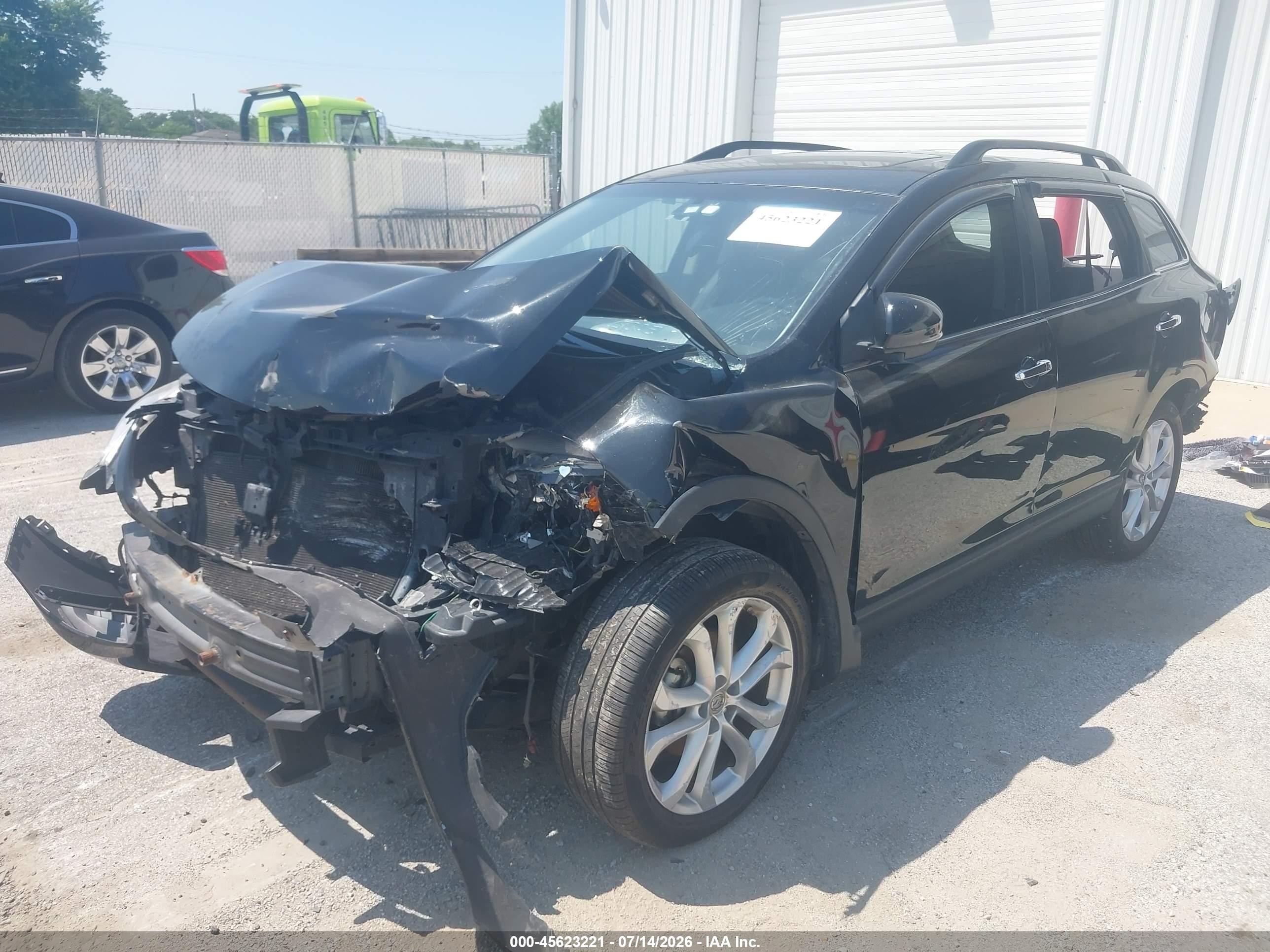 2012 Mazda Cx-9 Grand Touring Black vin: JM3TB3DA6C0356153