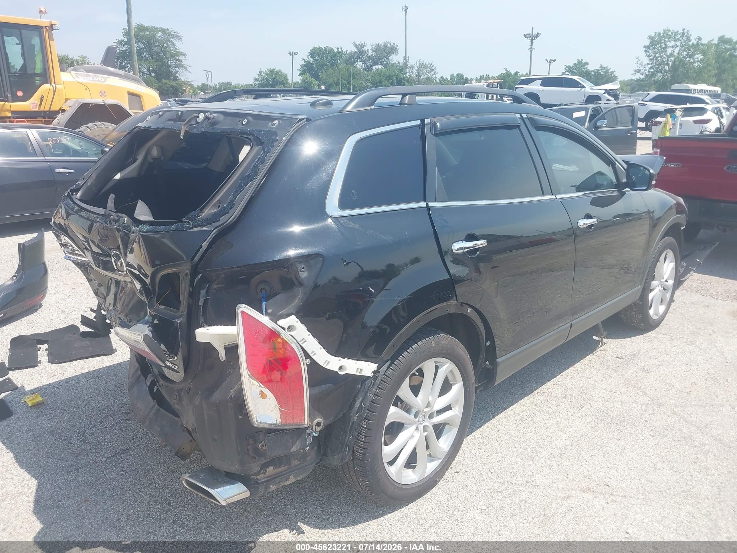 2012 Mazda Cx-9 Grand Touring Black vin: JM3TB3DA6C0356153