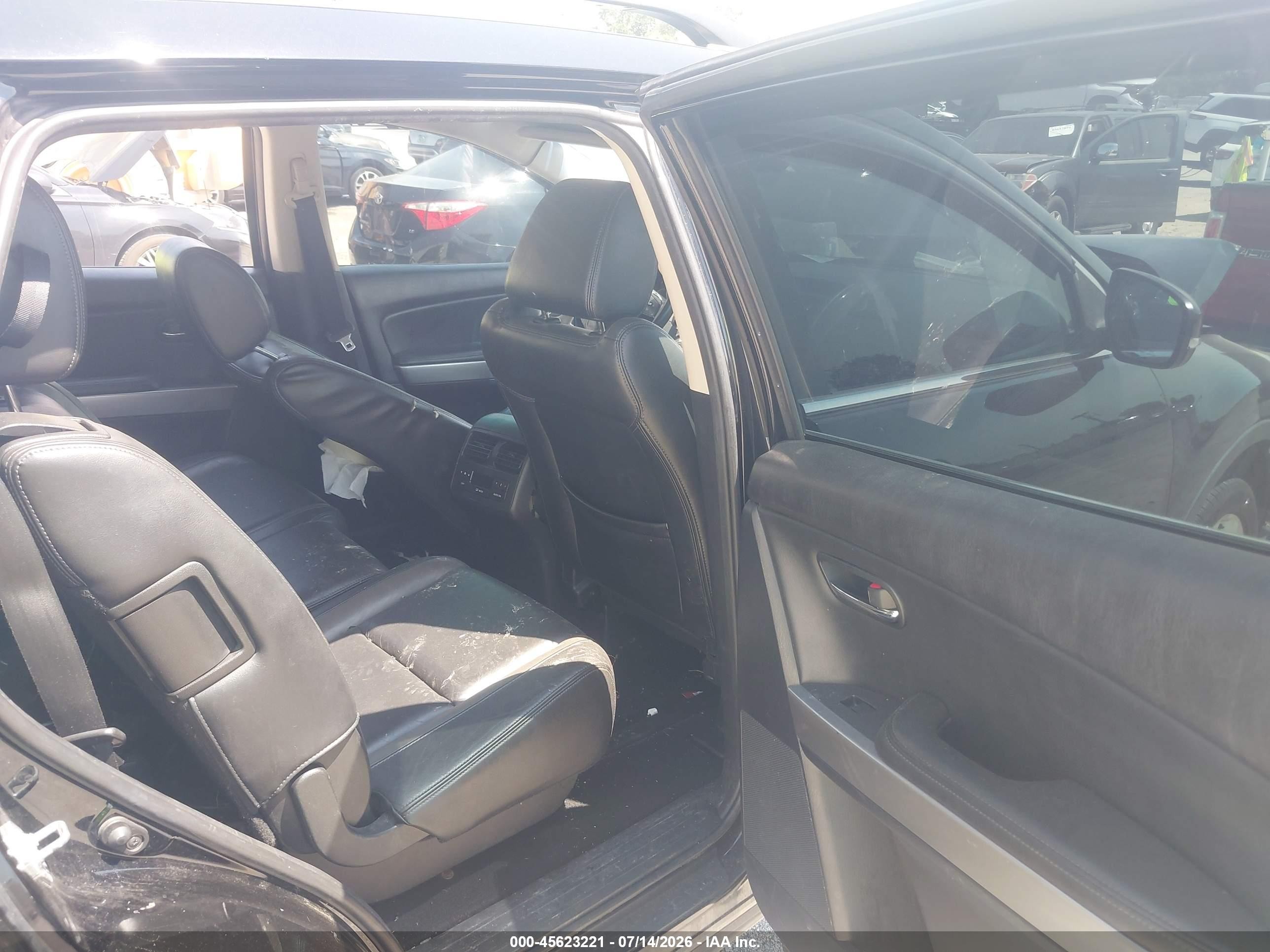 2012 Mazda Cx-9 Grand Touring Black vin: JM3TB3DA6C0356153