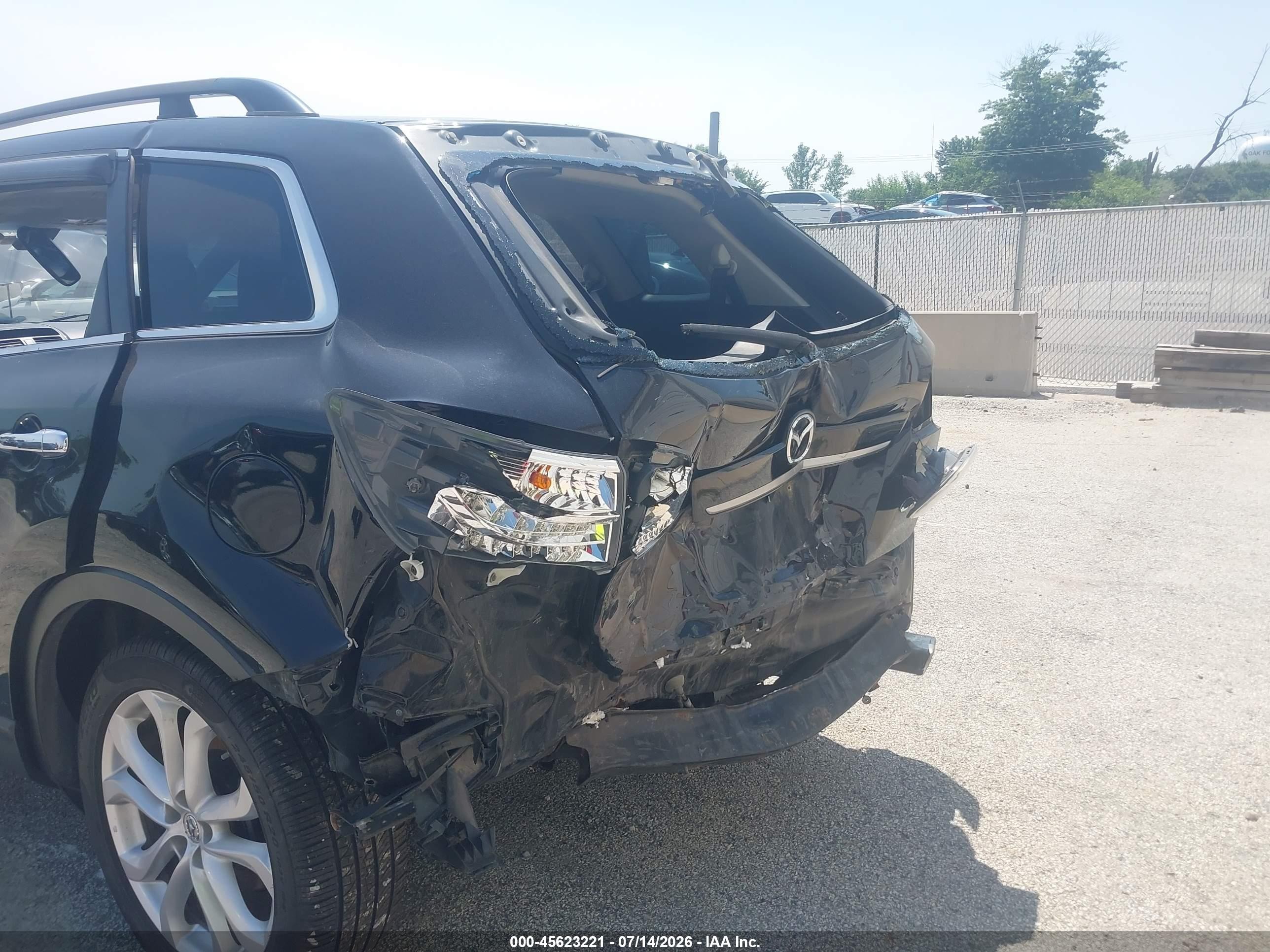 2012 Mazda Cx-9 Grand Touring Black vin: JM3TB3DA6C0356153