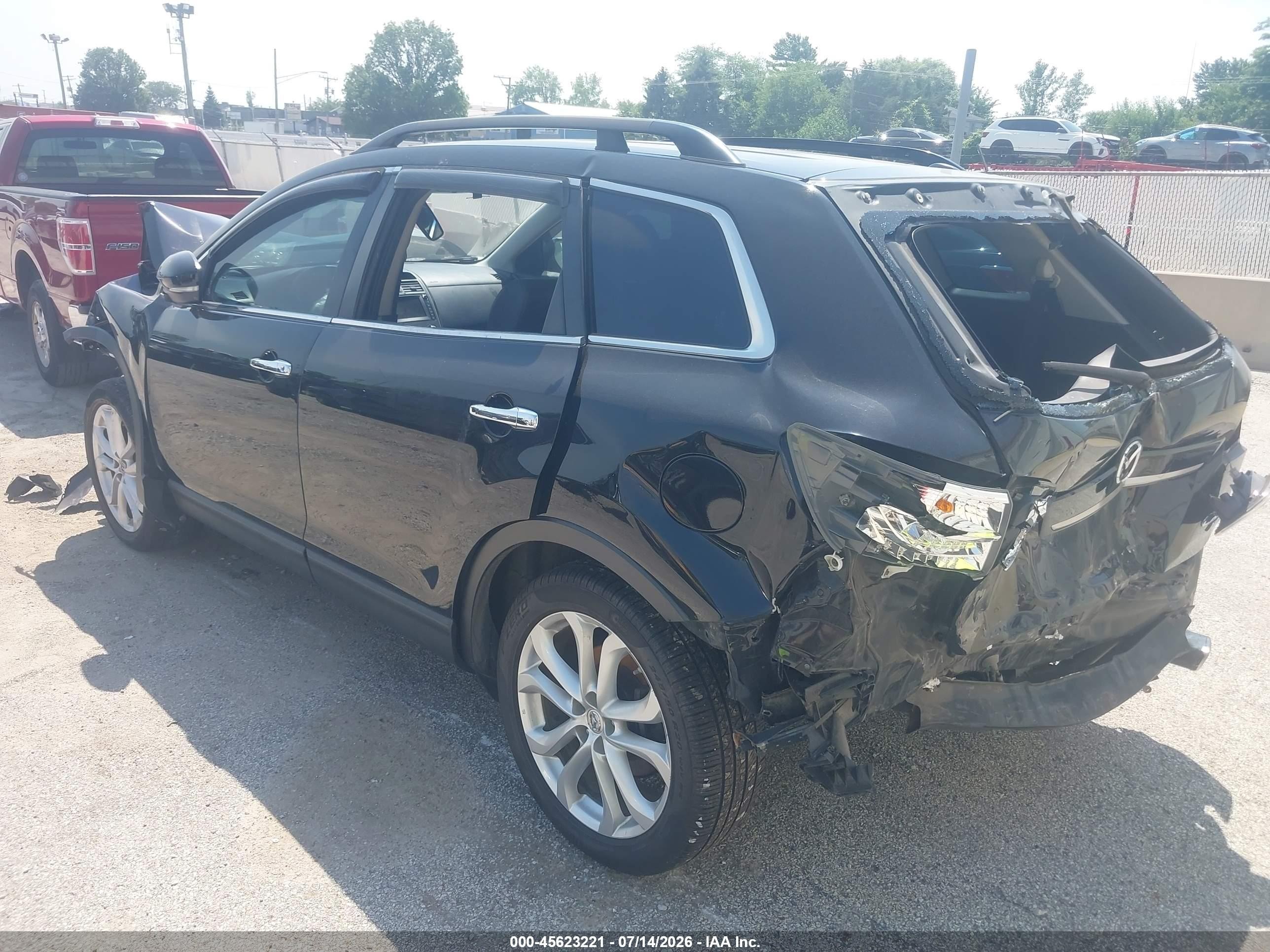 2012 Mazda Cx-9 Grand Touring Black vin: JM3TB3DA6C0356153