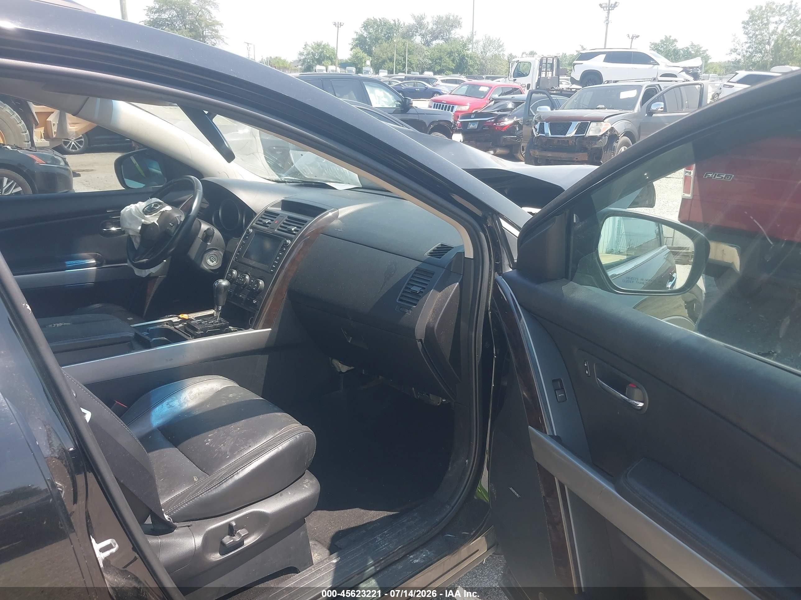 2012 Mazda Cx-9 Grand Touring Black vin: JM3TB3DA6C0356153