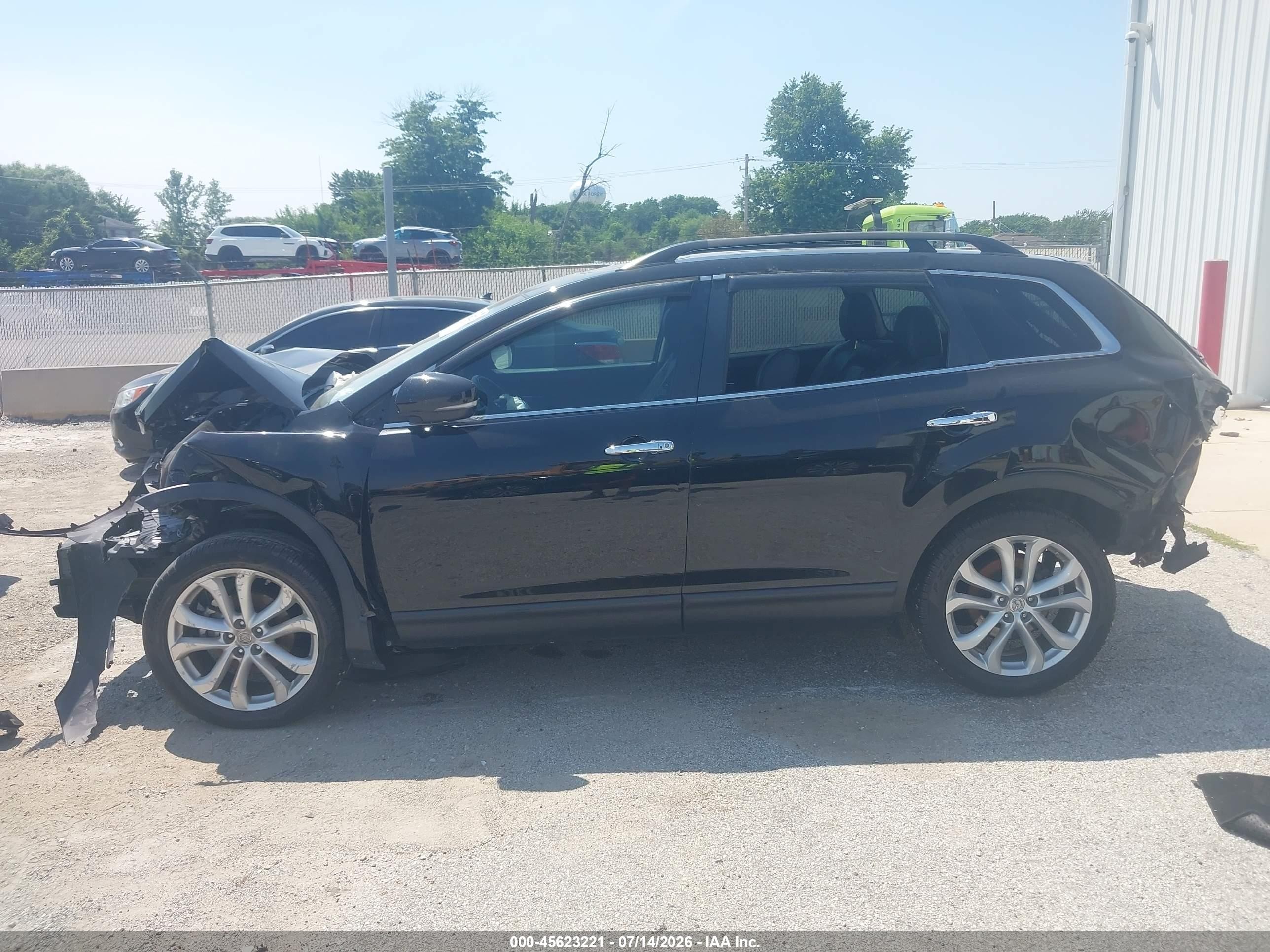 2012 Mazda Cx-9 Grand Touring Black vin: JM3TB3DA6C0356153