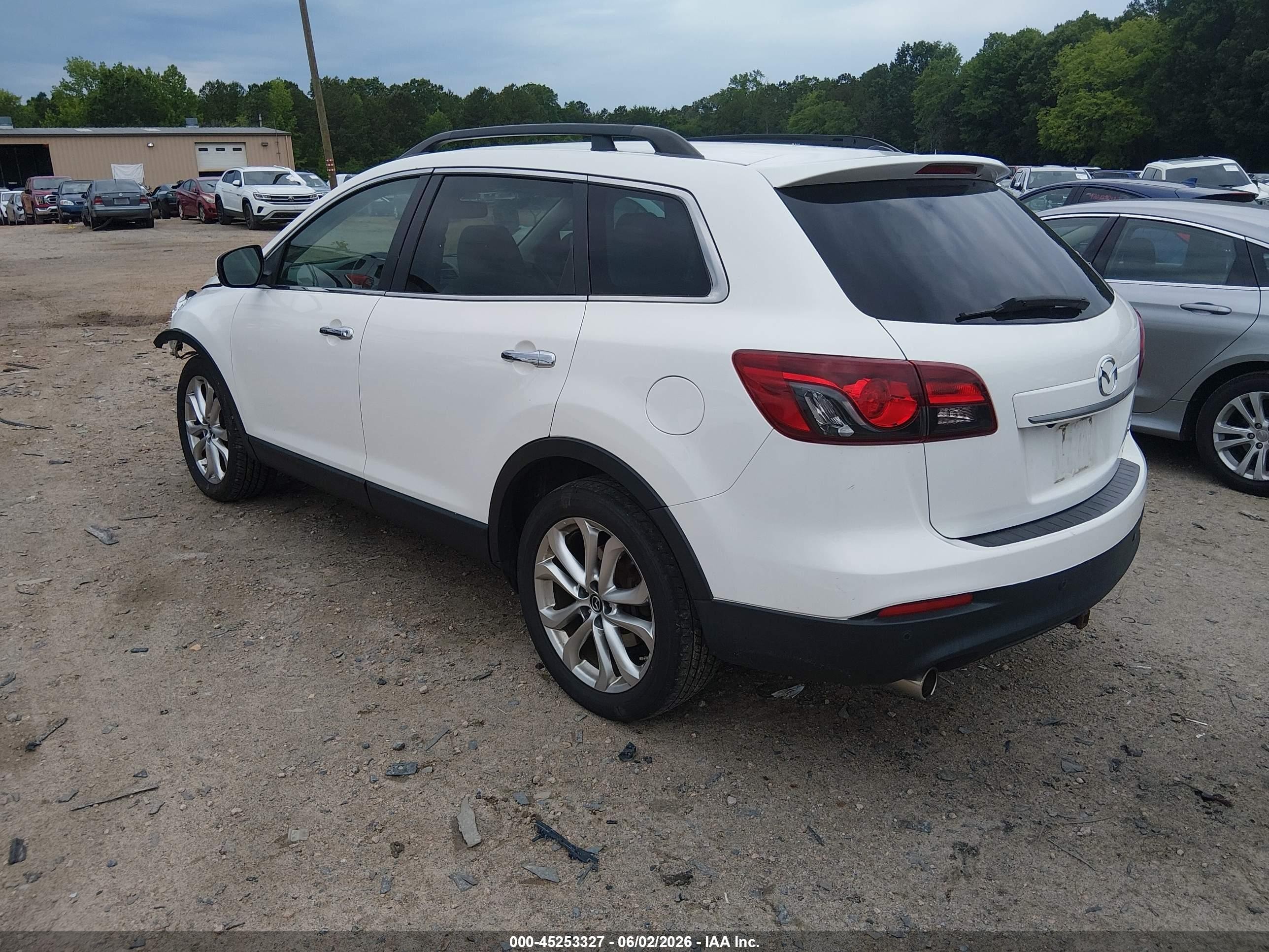 2013 Mazda Cx-9 Grand Touring White vin: JM3TB3DA6D0414831