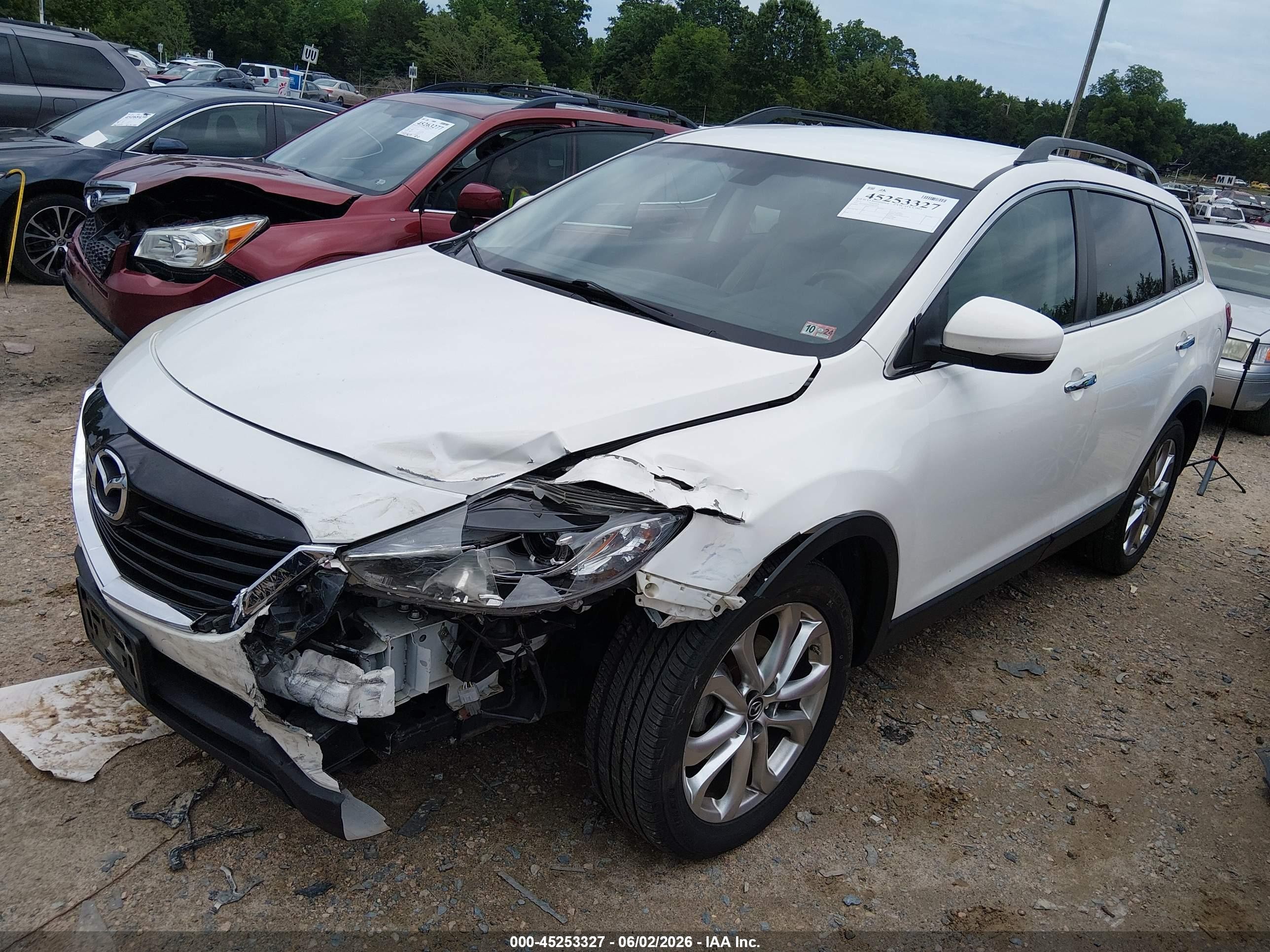 2013 Mazda Cx-9 Grand Touring White vin: JM3TB3DA6D0414831