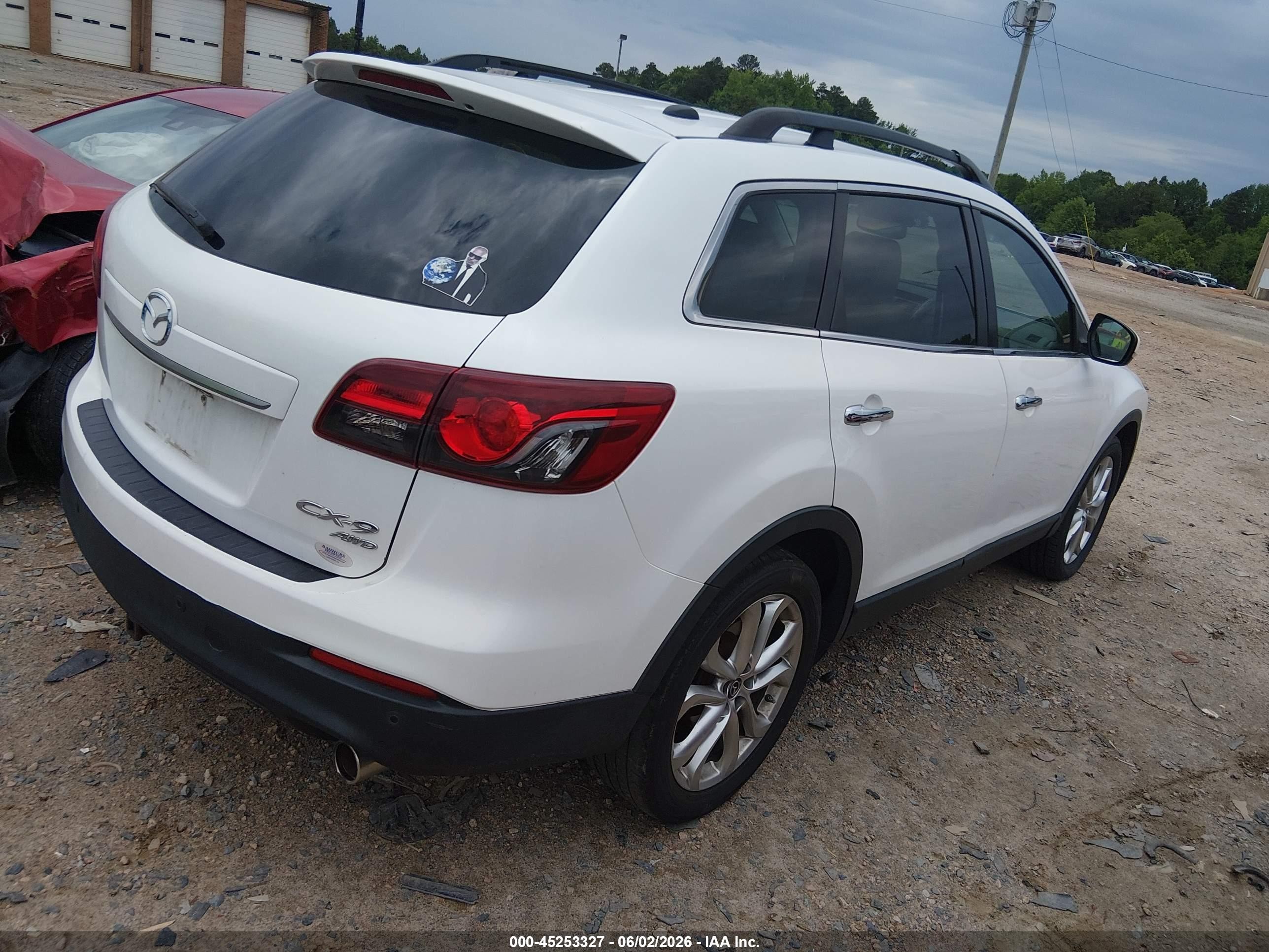 2013 Mazda Cx-9 Grand Touring White vin: JM3TB3DA6D0414831