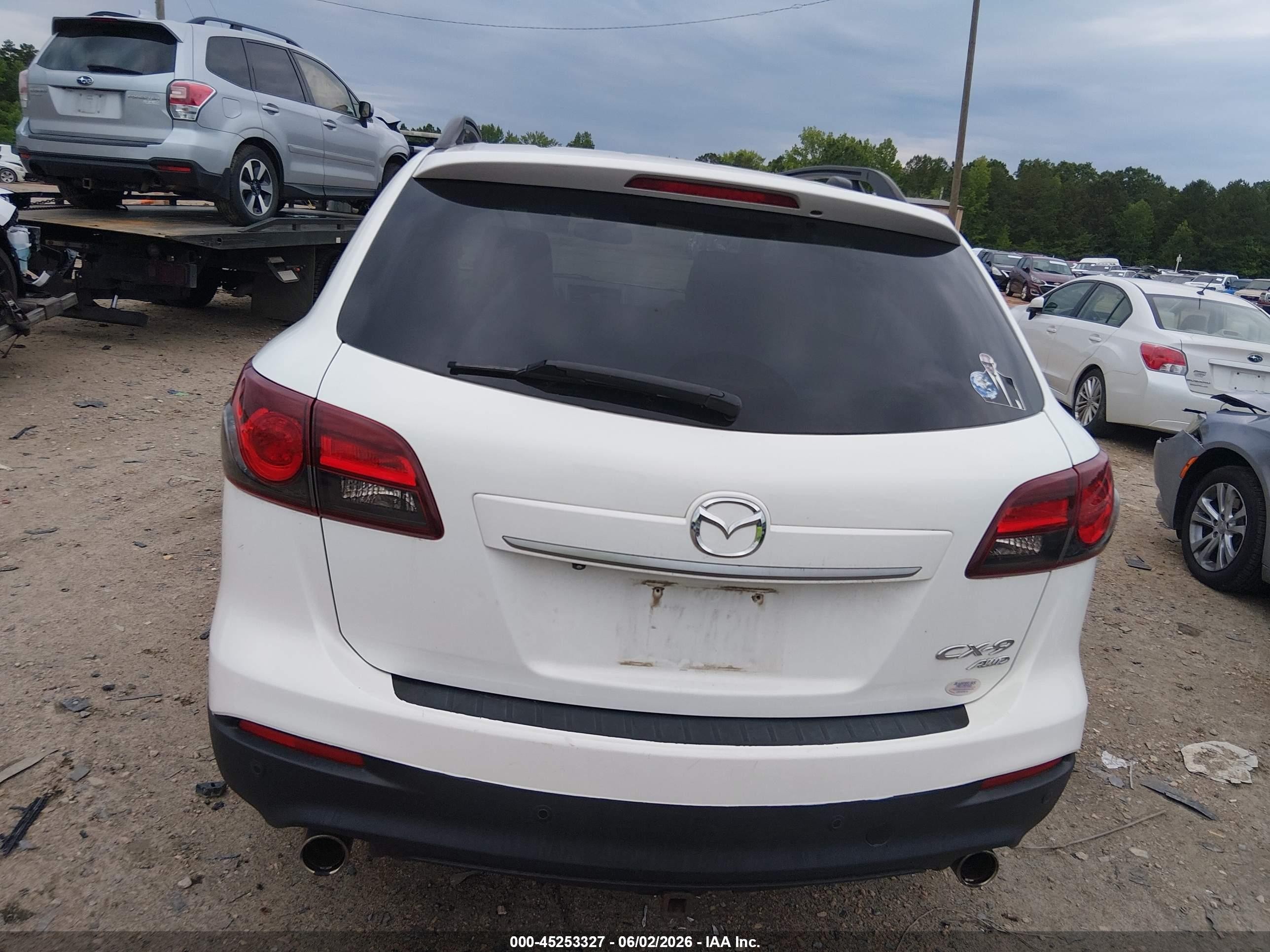 2013 Mazda Cx-9 Grand Touring White vin: JM3TB3DA6D0414831
